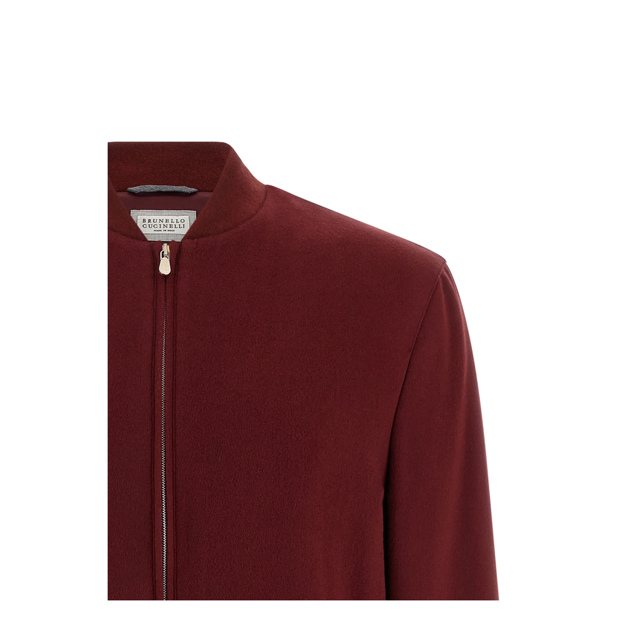 Cashmere Bomber Jacket Red - Image 3