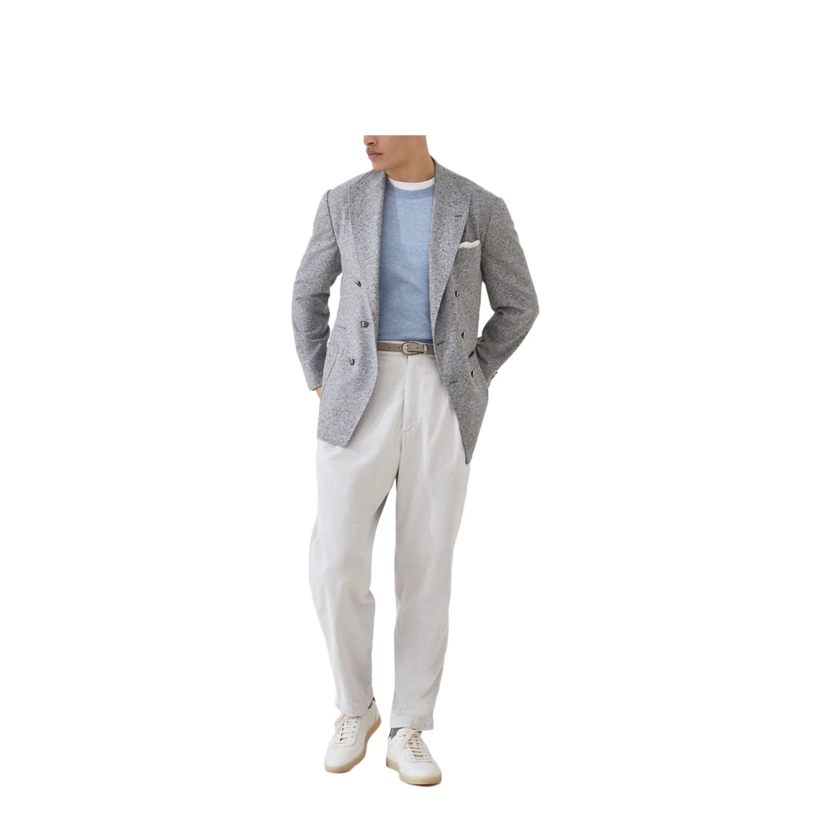 Cashmere Sweater in Denim - Image 3