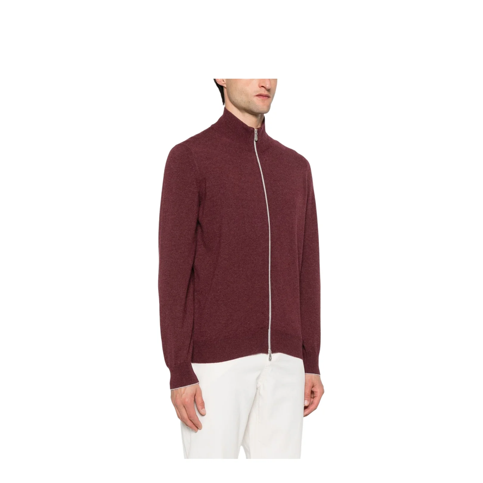 Cashmere Zipped Cardigan - Image 5