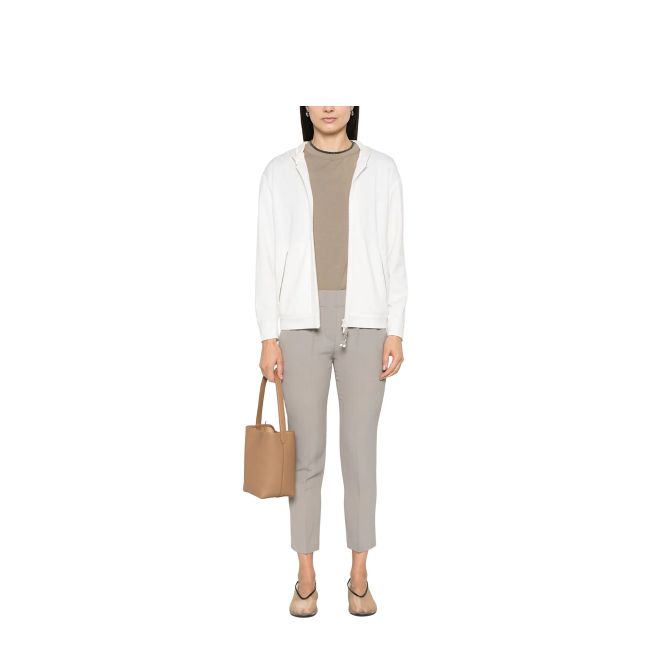 Cotton and Silk Blend Hoodie - Image 5