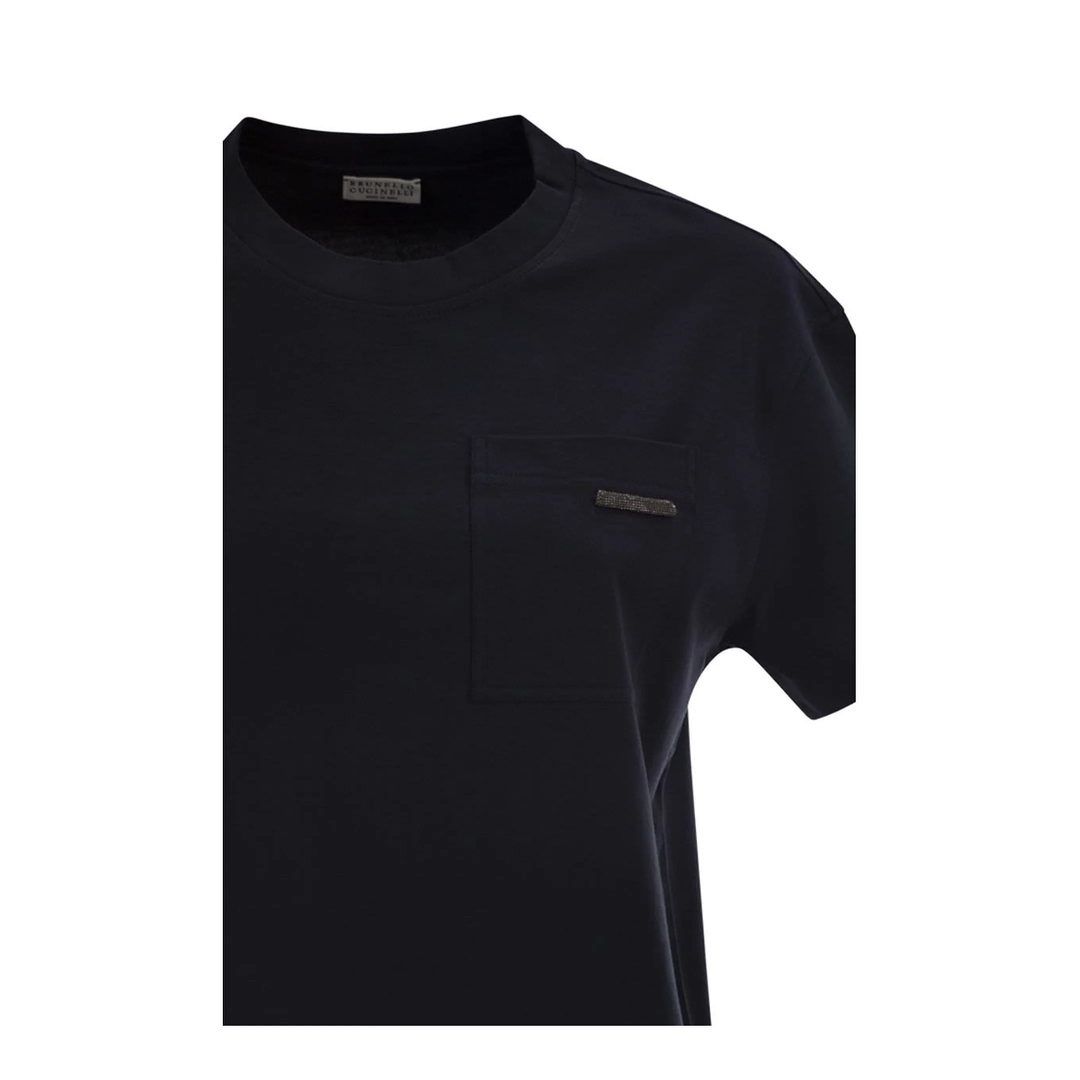 Cotton Jersey T-Shirt with Shiny Tab - Image 4