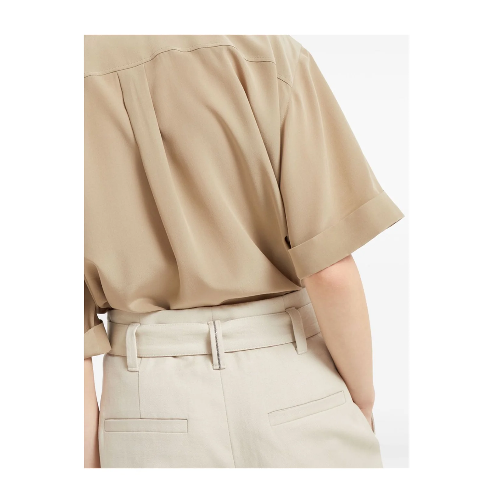 Cotton Linen Canvas Corset Cigarette Trousers - Image 2