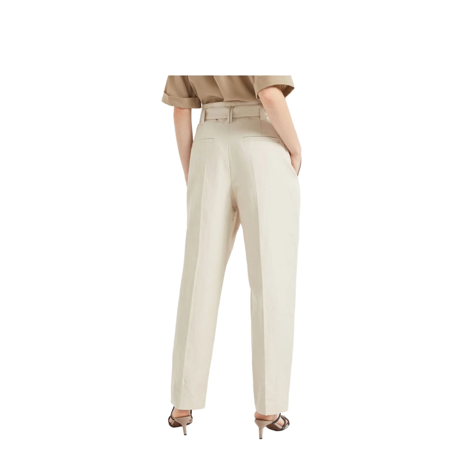 Cotton Linen Canvas Corset Cigarette Trousers - Image 3