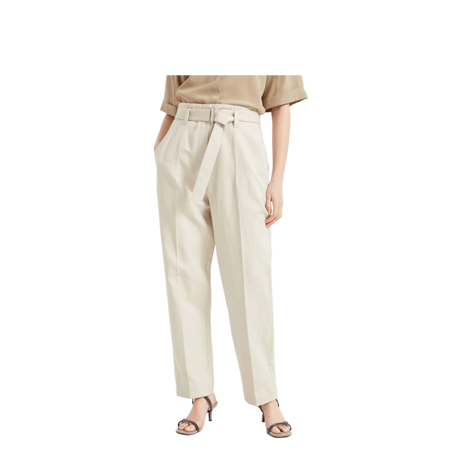 Cotton Linen Canvas Corset Cigarette Trousers - Image 5