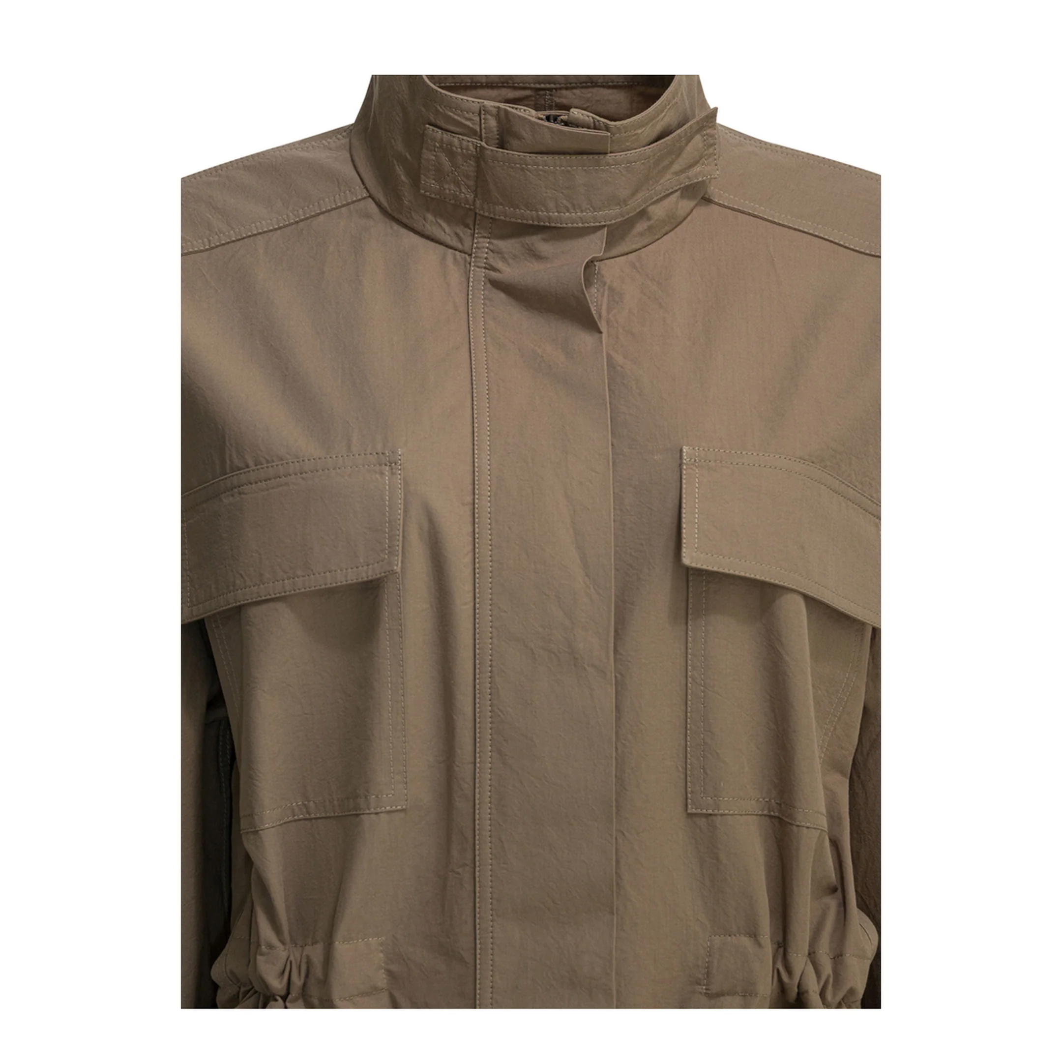 Cotton Trench Coat Brown - Image 3