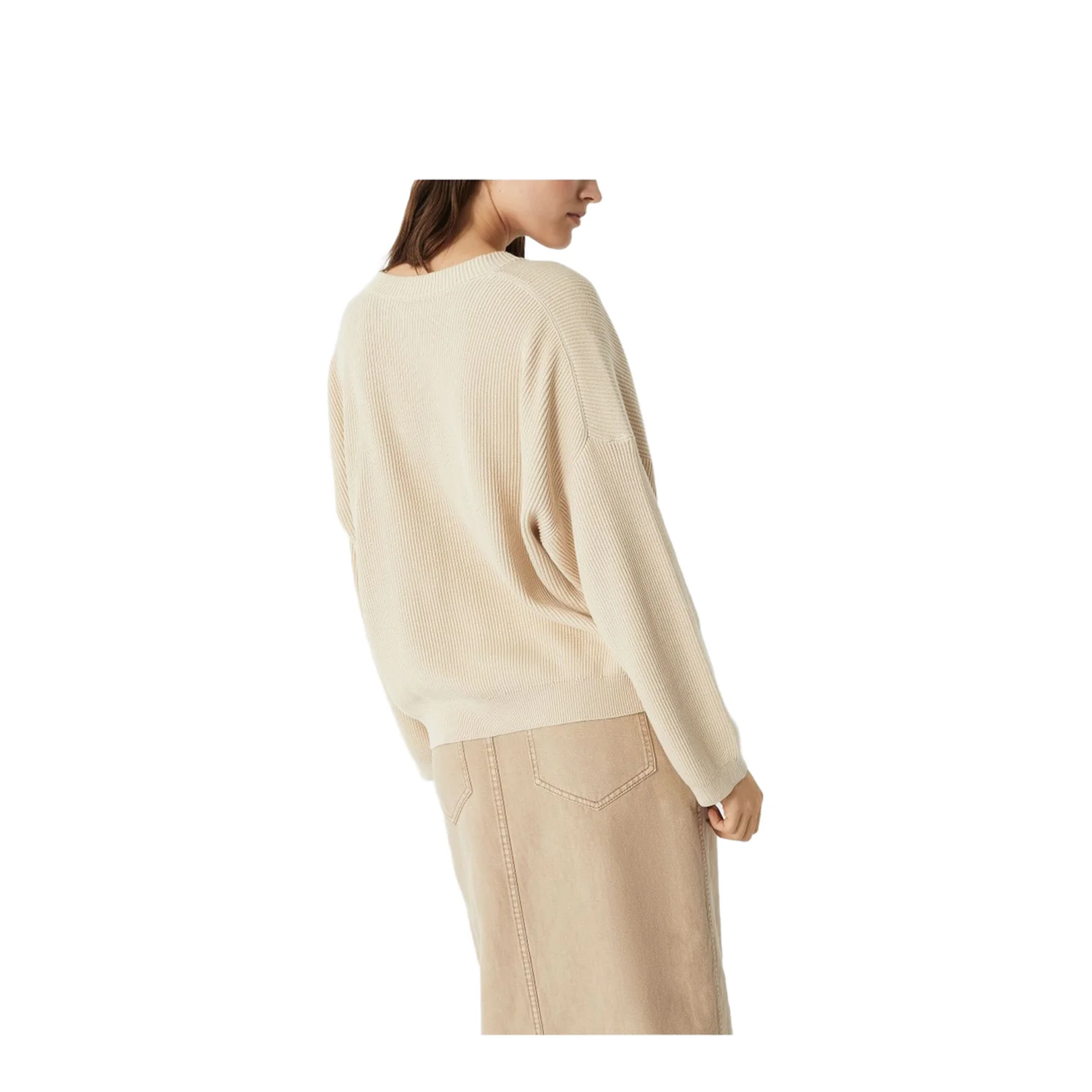 Cotton V-Necked Sweater - Image 2