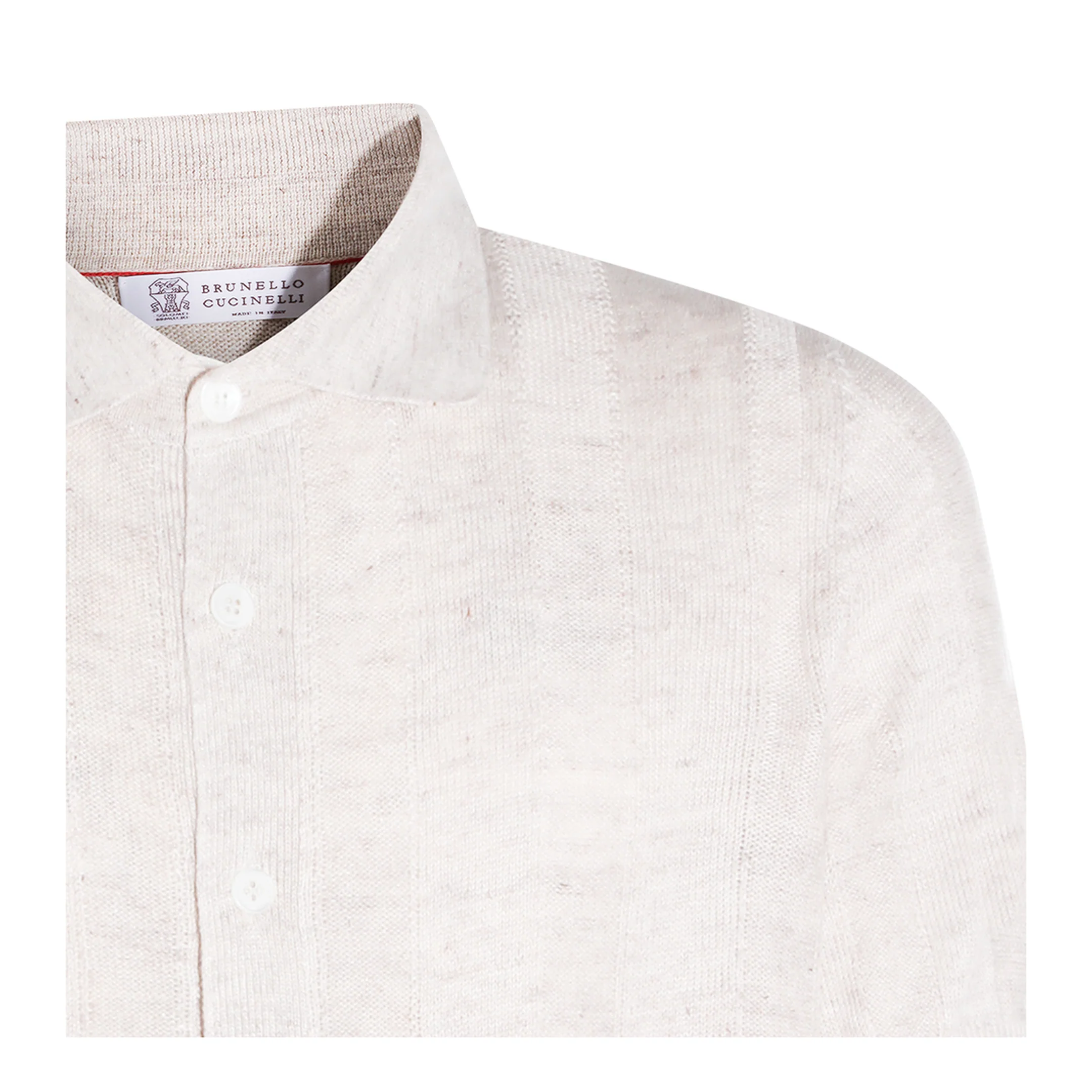 Cream Linen Blend Shirt - Image 4