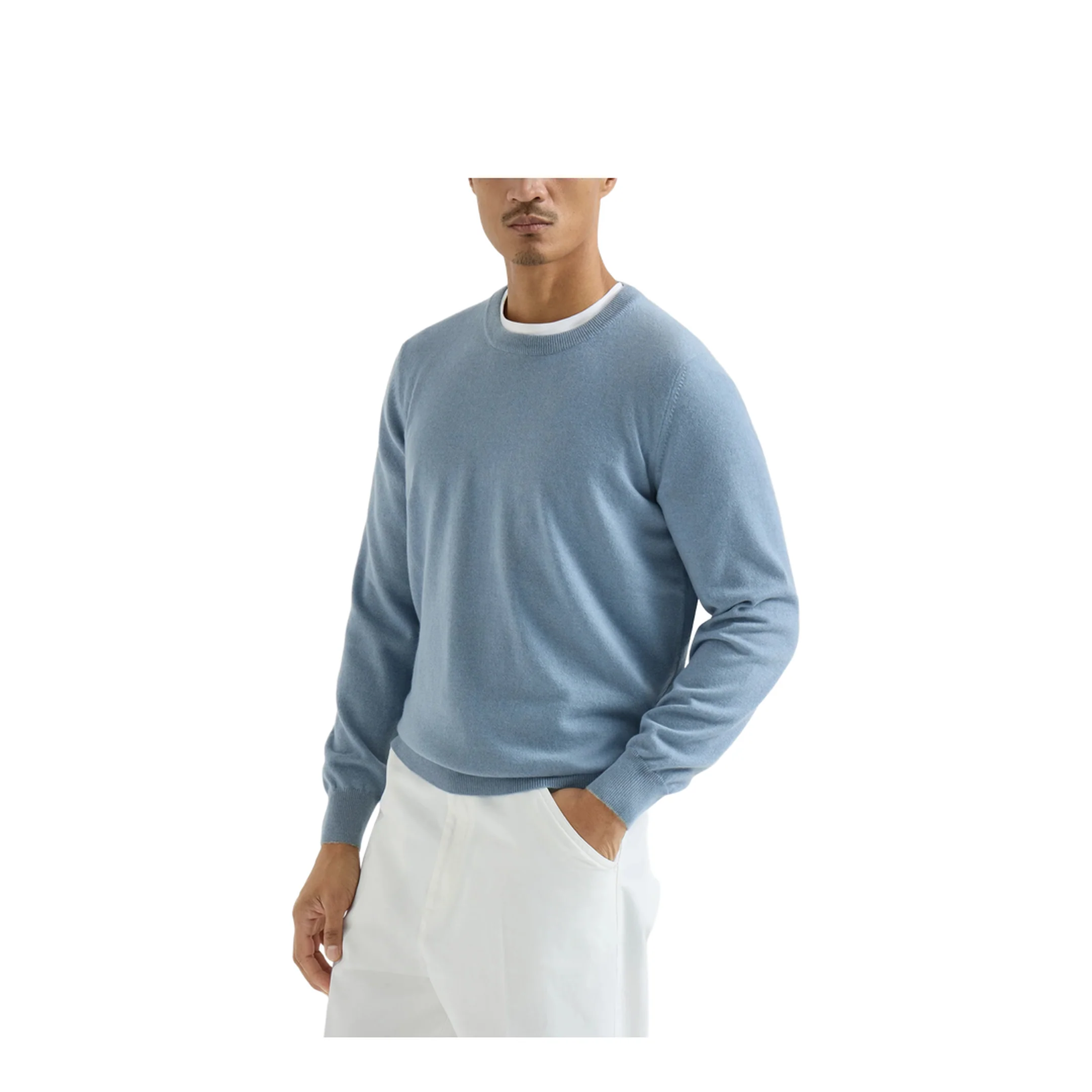 Crew-Neck Sweater Blue - Image 3