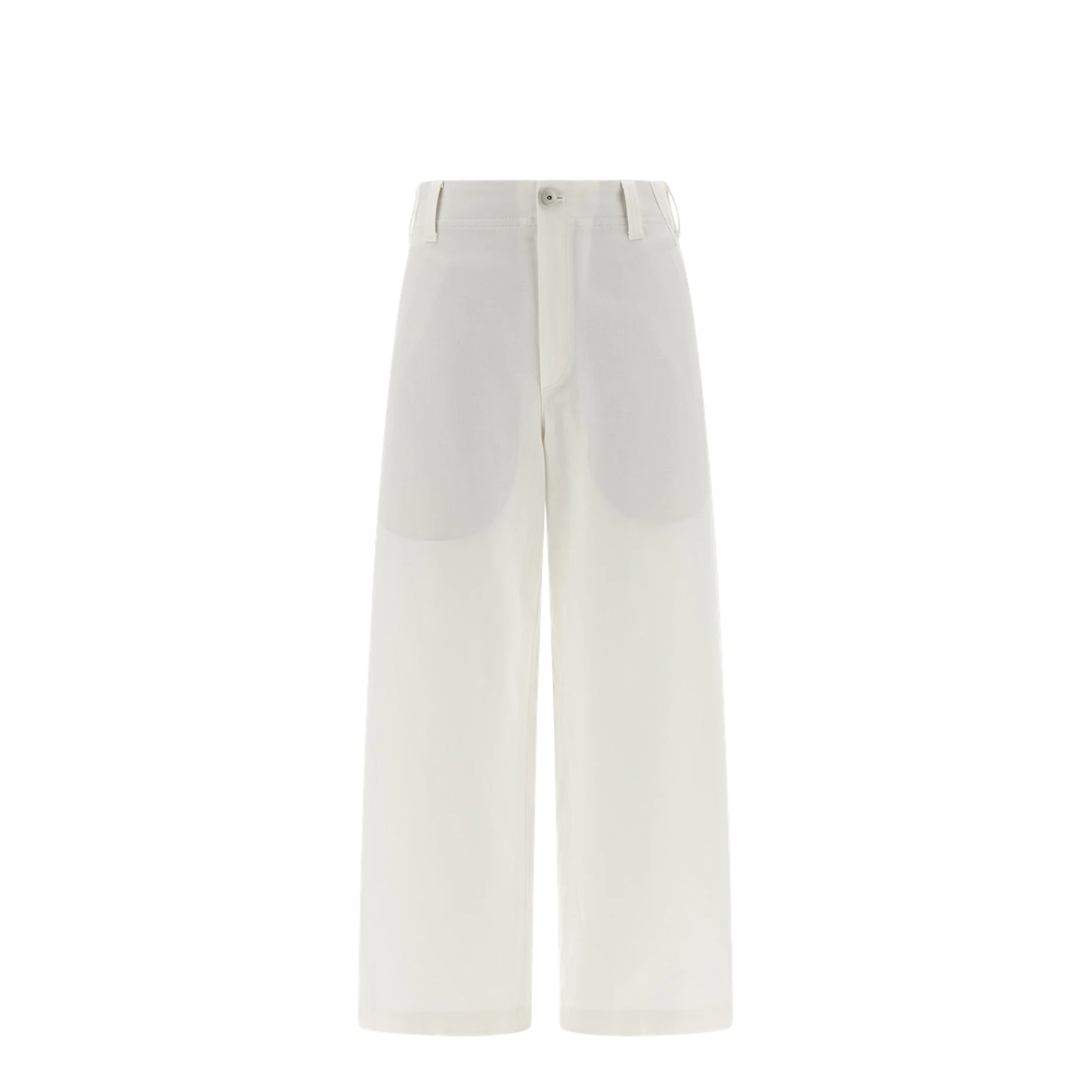 Crop Chino Trousers in Cotton and Linen Gabardine - Image 3