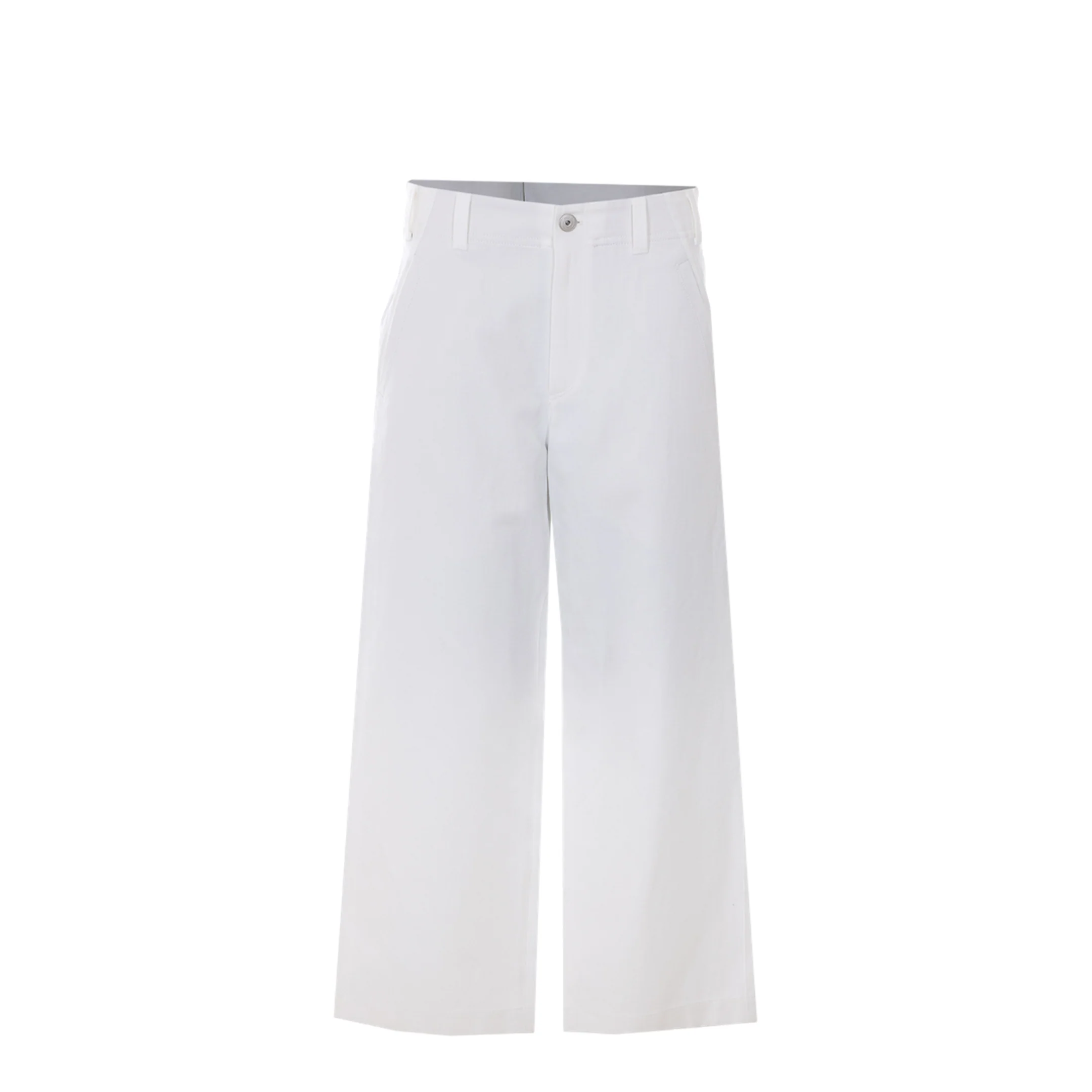 Crop Chino Trousers in Cotton and Linen Gabardine - Image 4