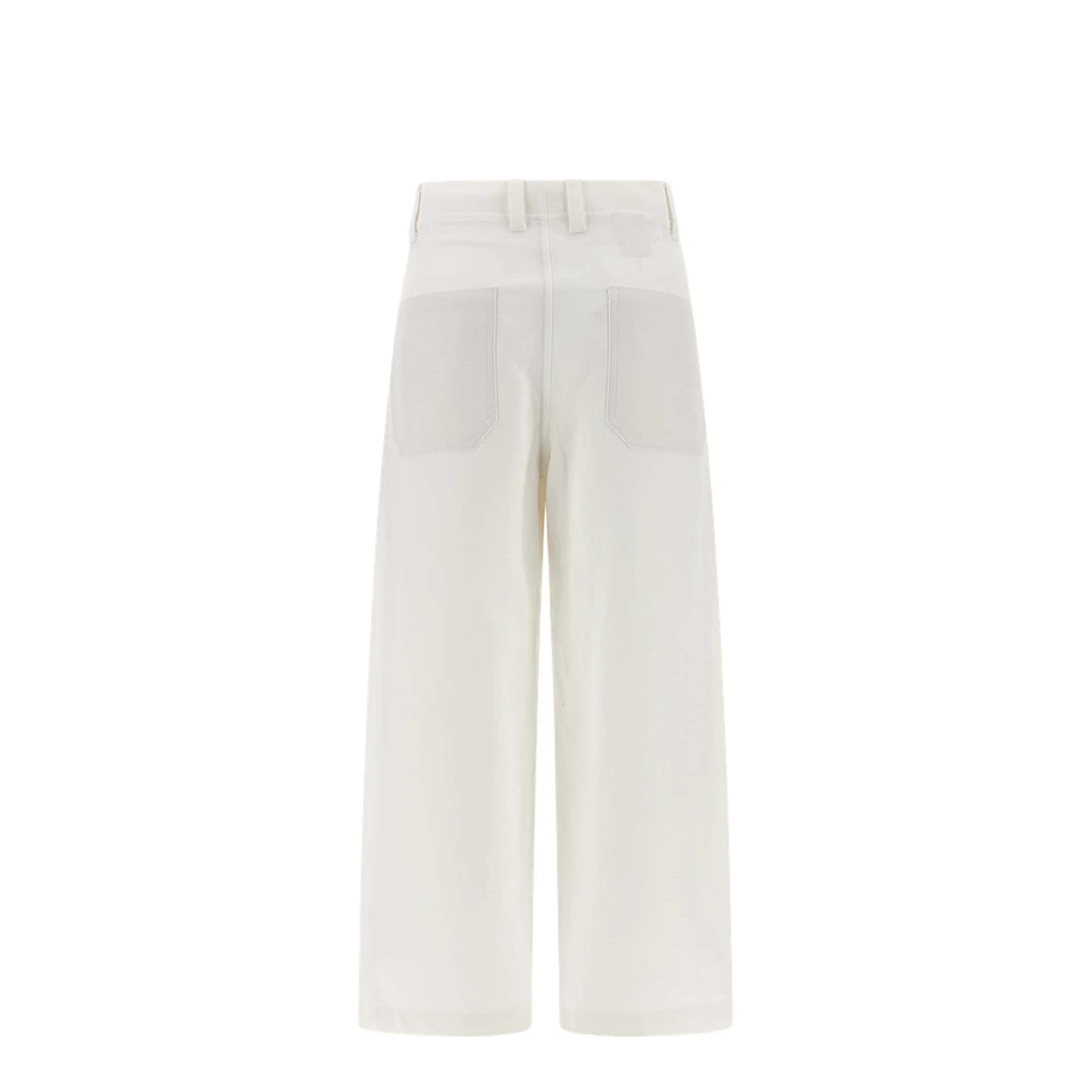 Crop Chino Trousers in Cotton and Linen Gabardine - Image 5