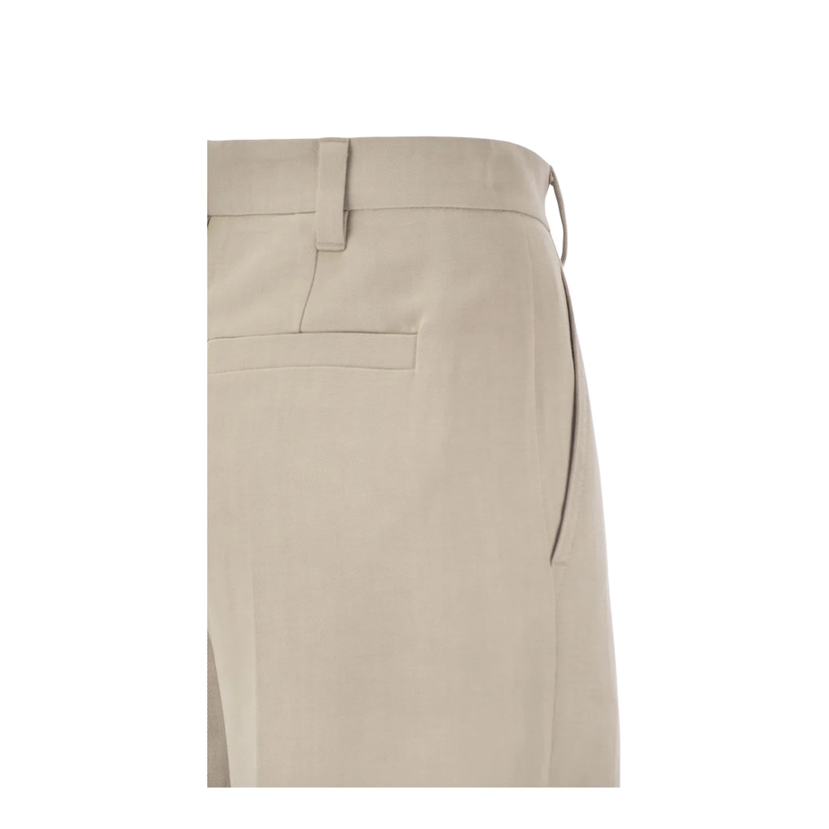 Curved Viscose and Linen Trousers - Image 4