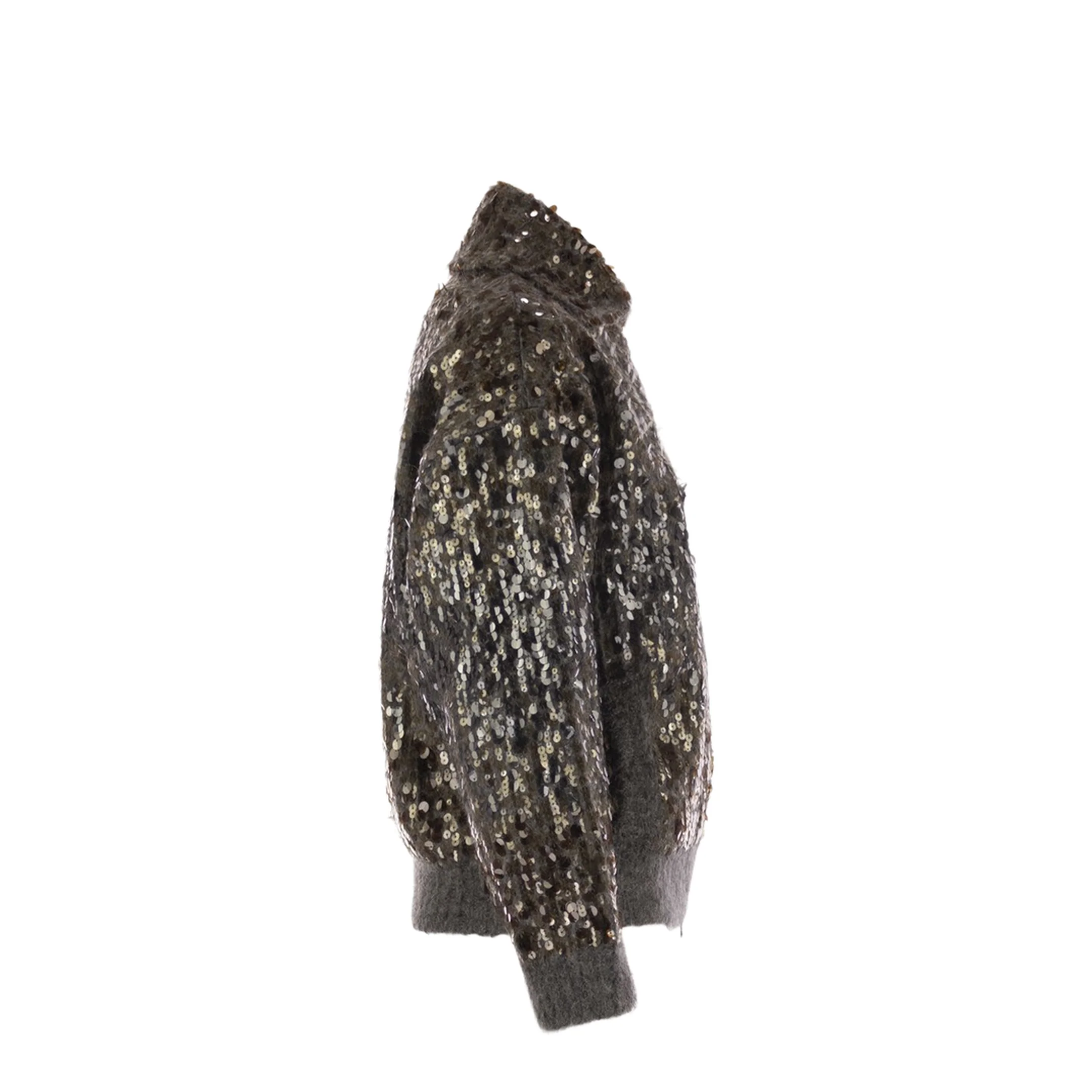 Dazzling Dégradé Embroidery Mohair and Wool Cardigan - Image 3