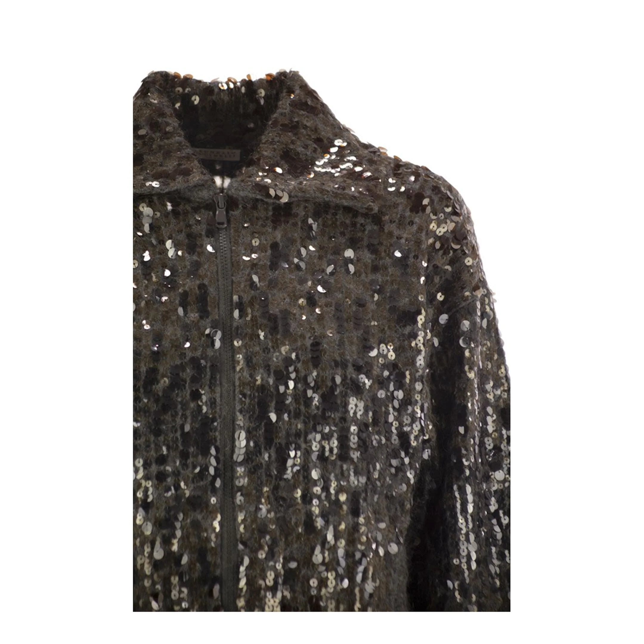 Dazzling Dégradé Embroidery Mohair and Wool Cardigan - Image 4