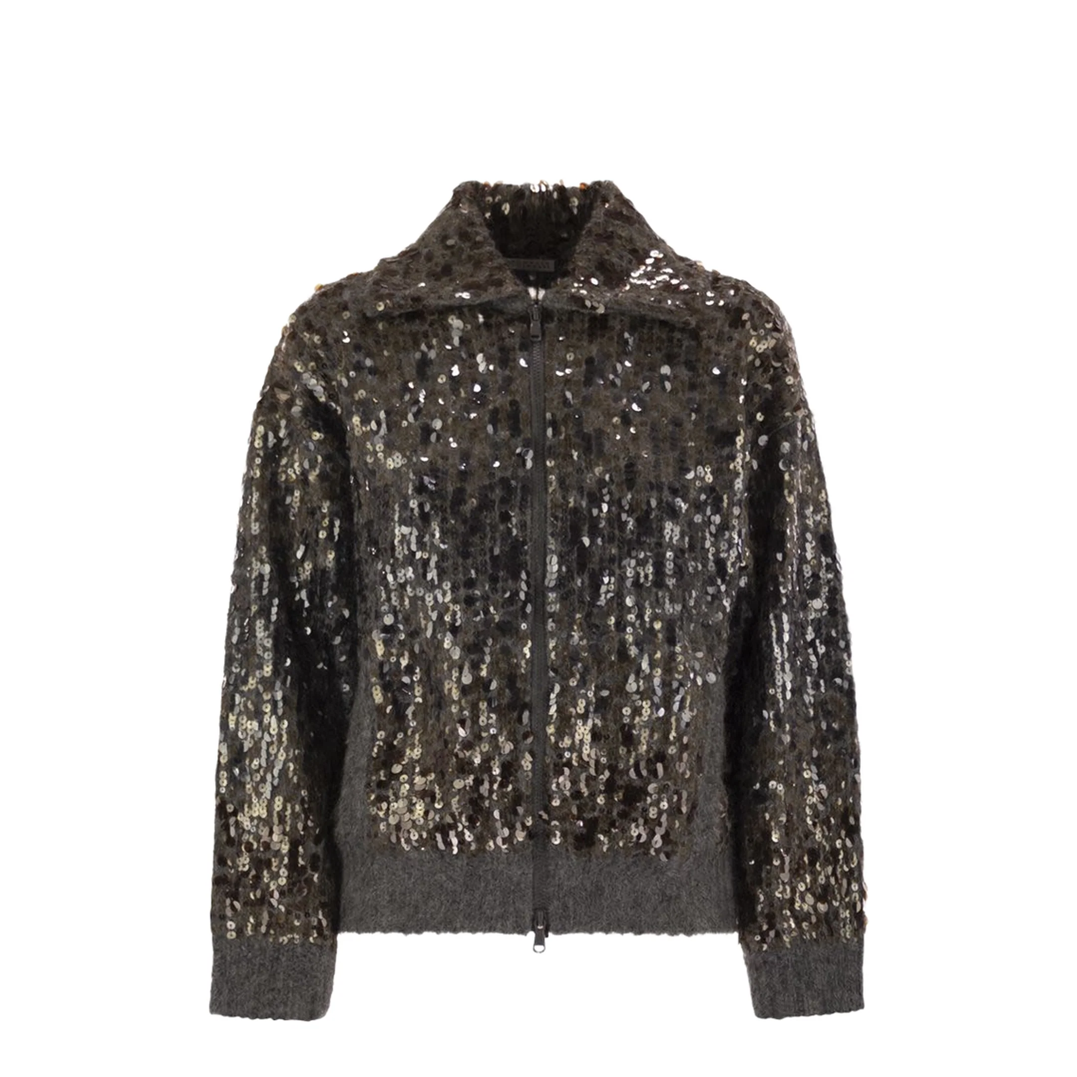 Dazzling Dégradé Embroidery Mohair and Wool Cardigan - Image 5
