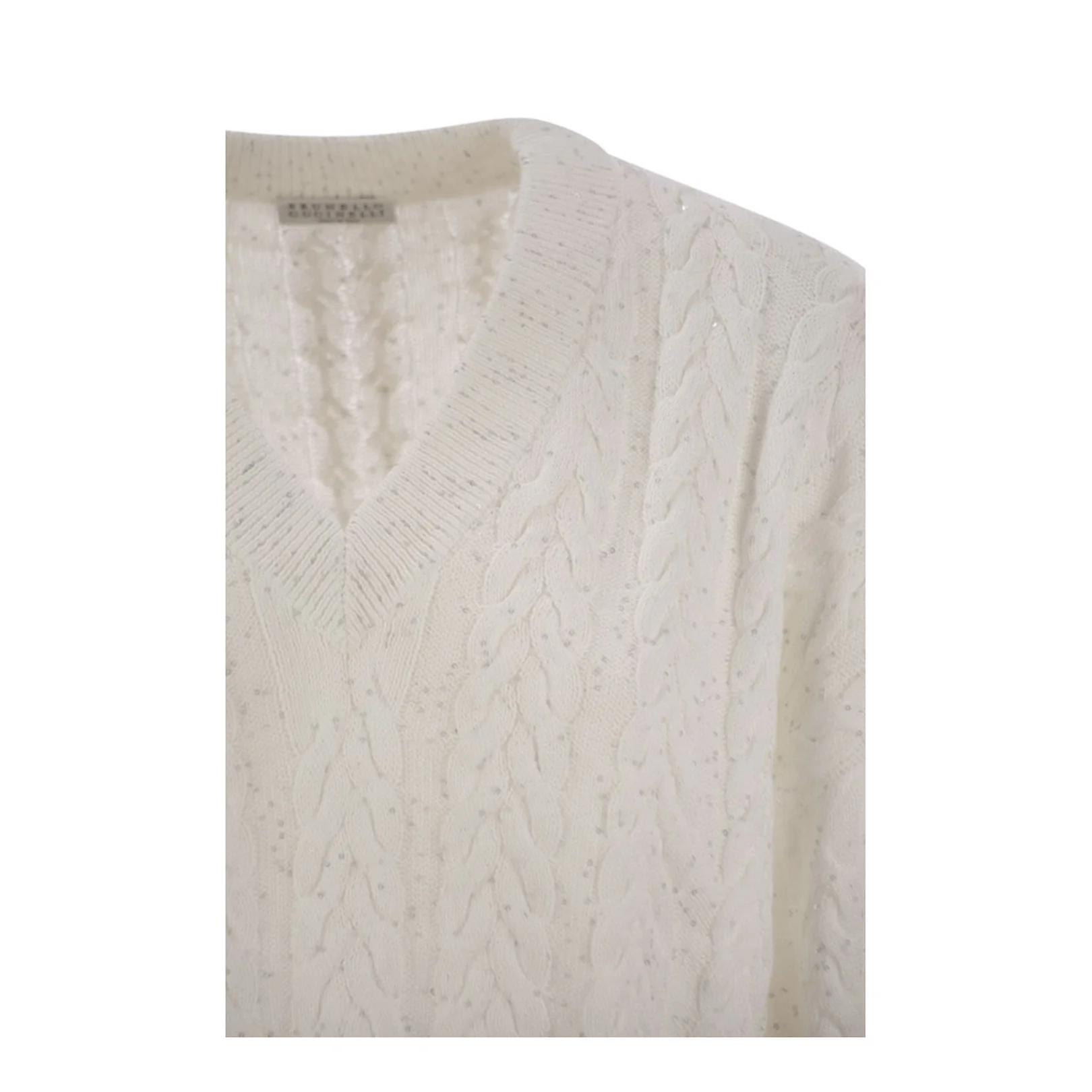 Dazzling Double Cable Cotton Jersey Beige - Image 4