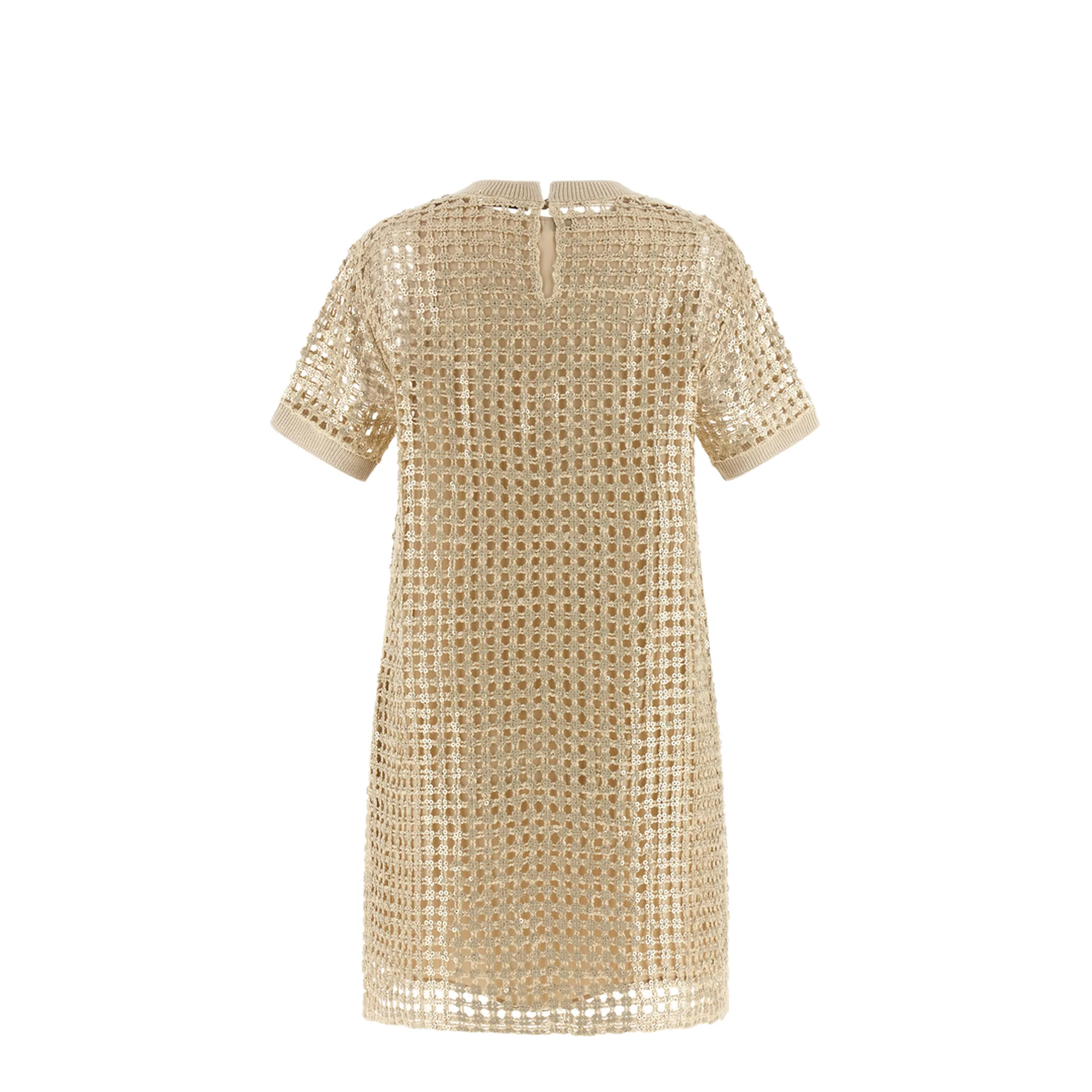 Dazzling Knitted Mini Dress - Yellow - Image 2