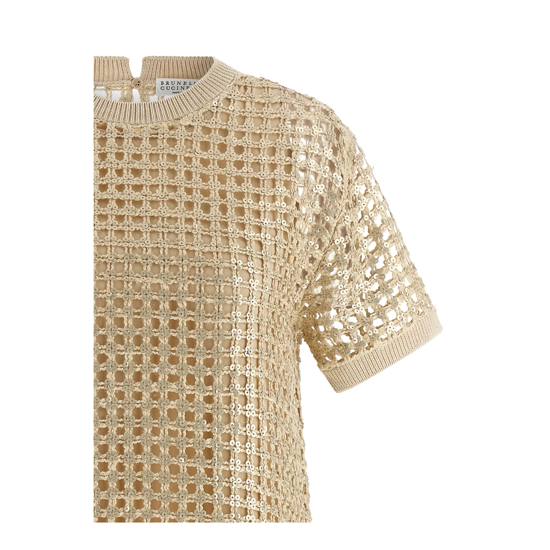 Dazzling Knitted Mini Dress - Yellow - Image 3