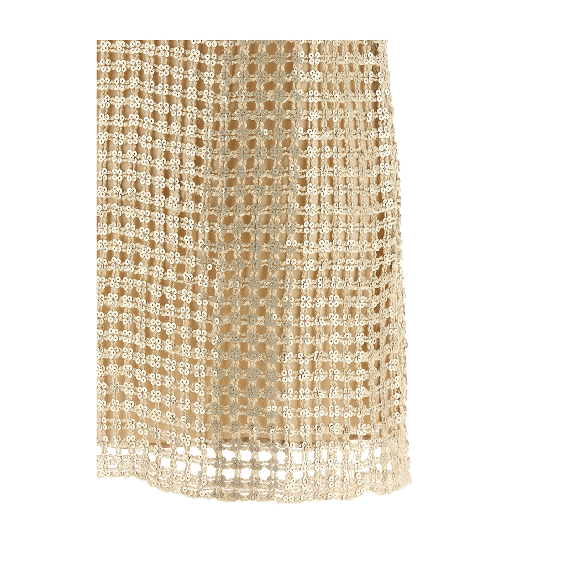 Dazzling Knitted Mini Dress - Yellow - Image 4