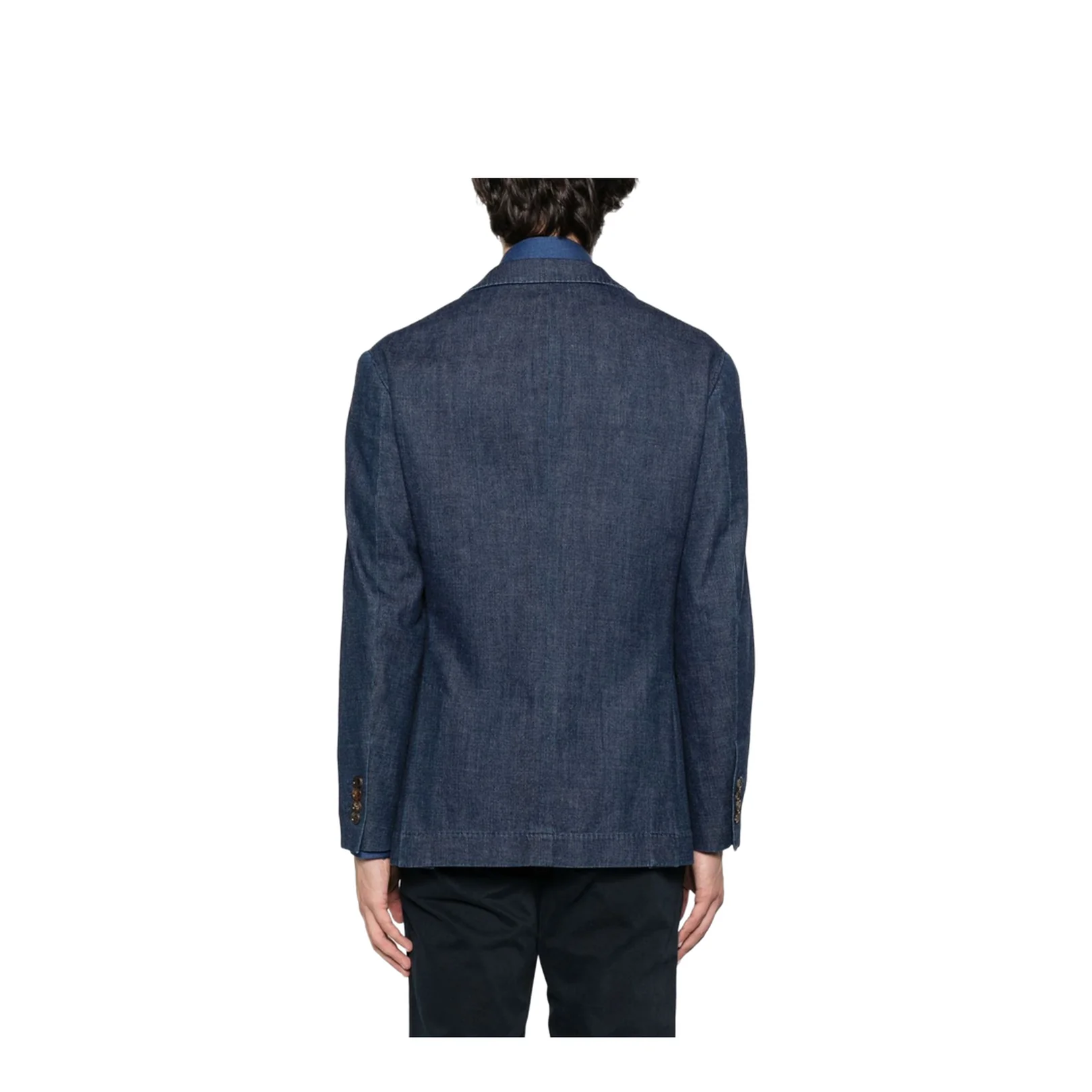 Denim Single-Breasted Jacket - Image 3