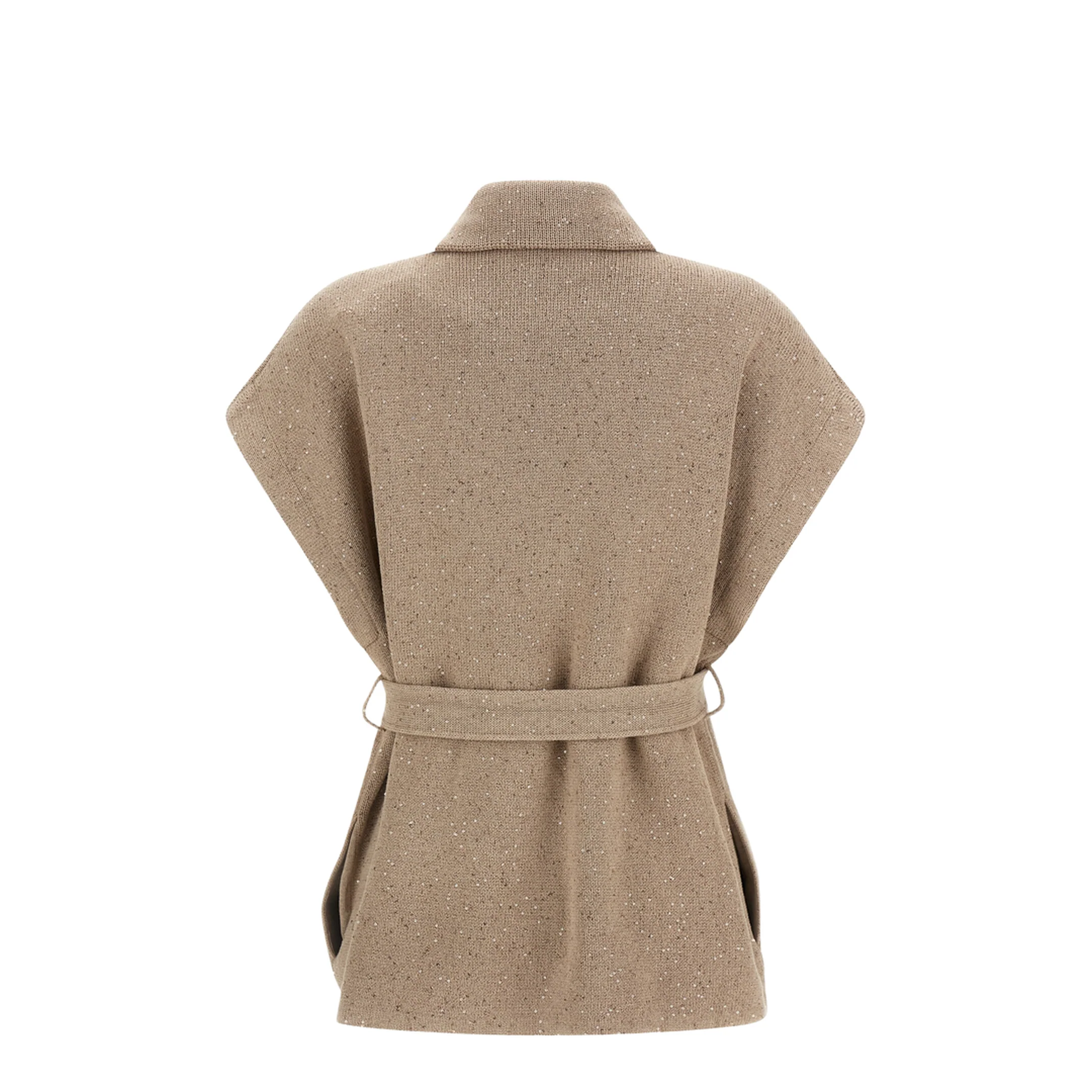 Double-Breasted Cotton Coat - Beige - Image 2