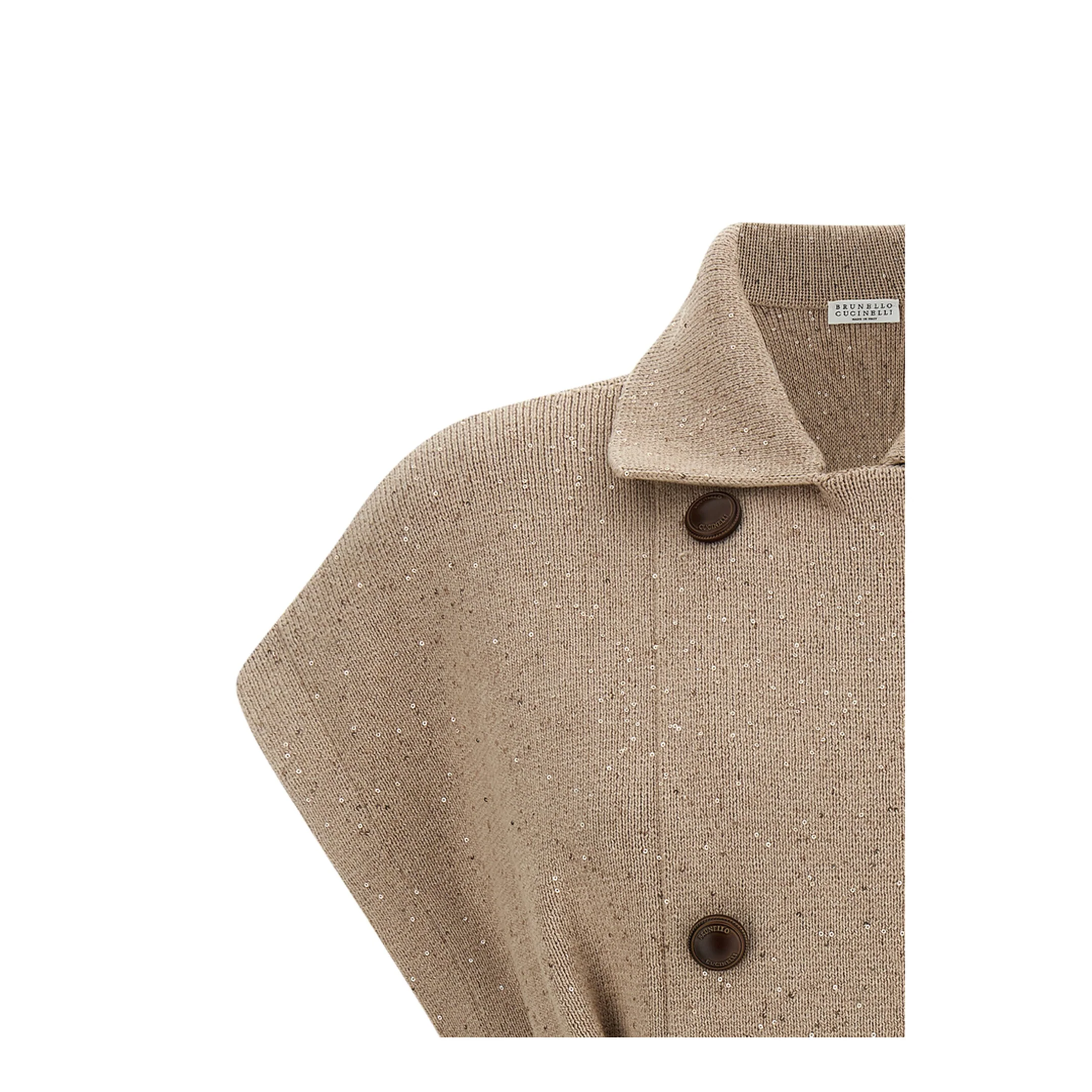 Double-Breasted Cotton Coat - Beige - Image 3