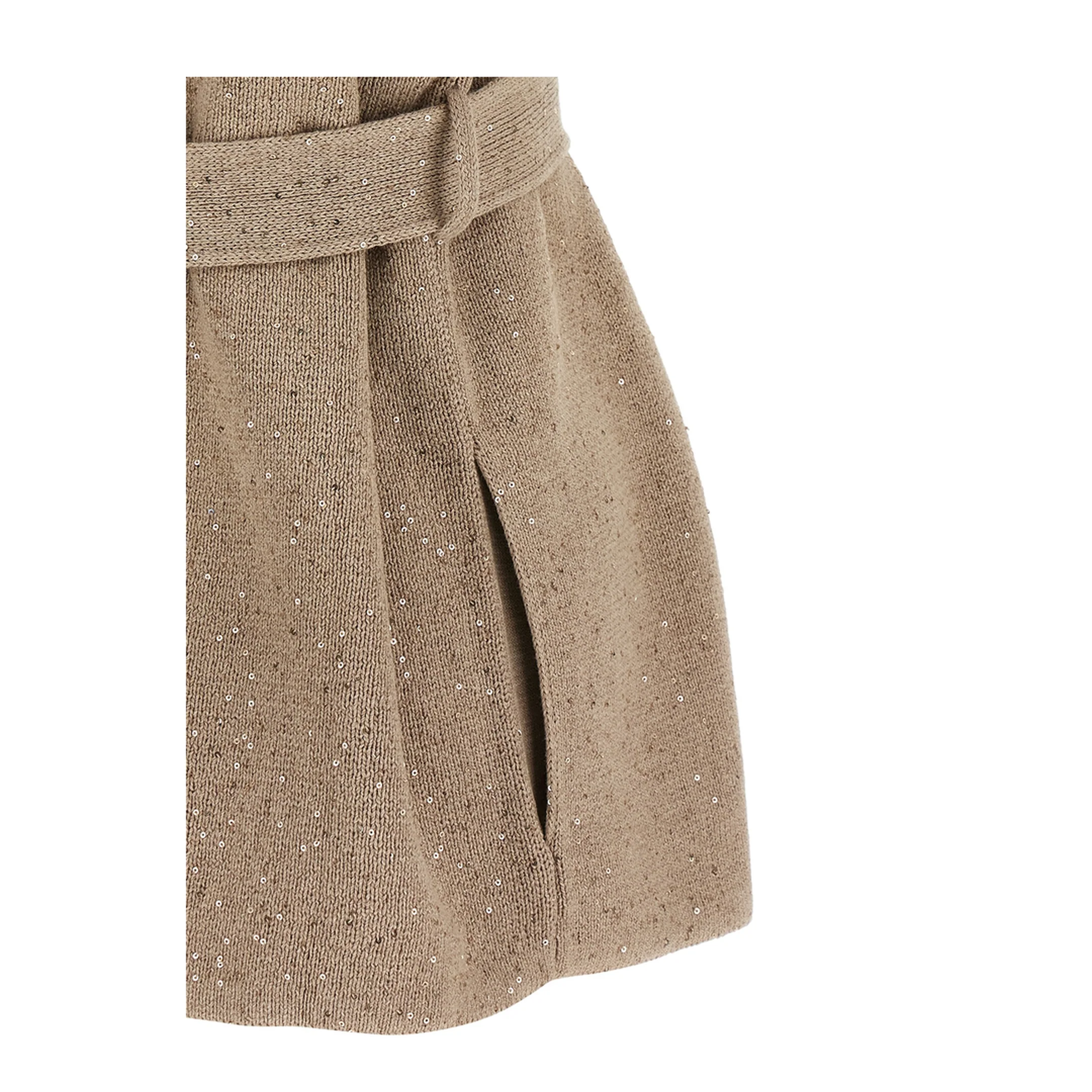 Double-Breasted Cotton Coat - Beige - Image 4