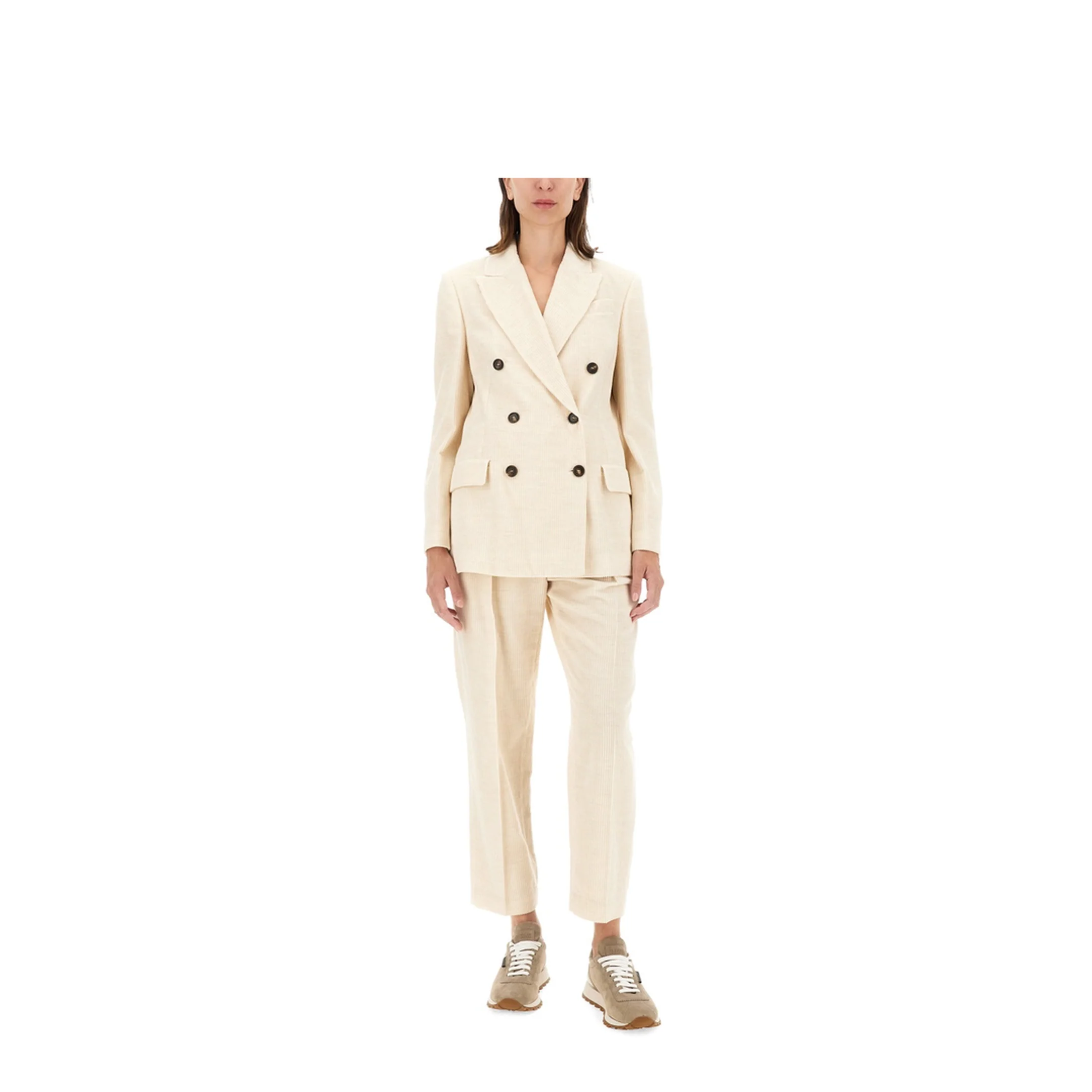 Double Breasted Jacket Beige - Image 2