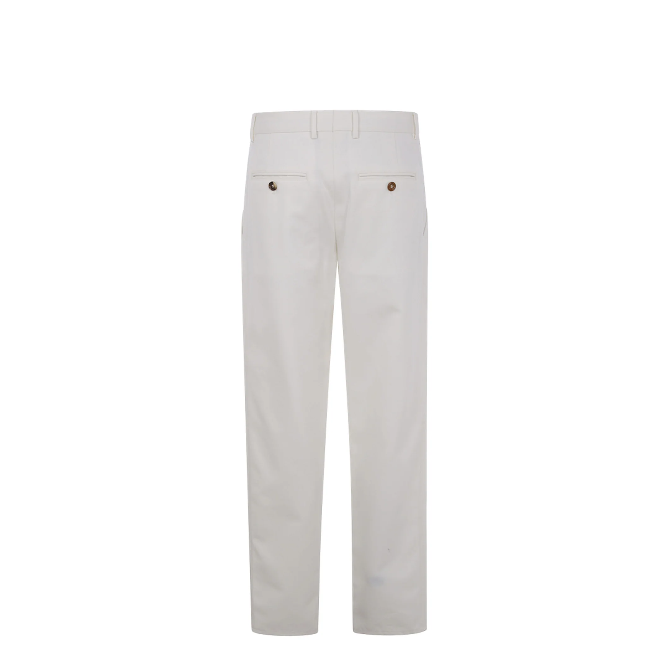 DOUBLE PIENCES CHINO TROUSERS WHITE - Image 2