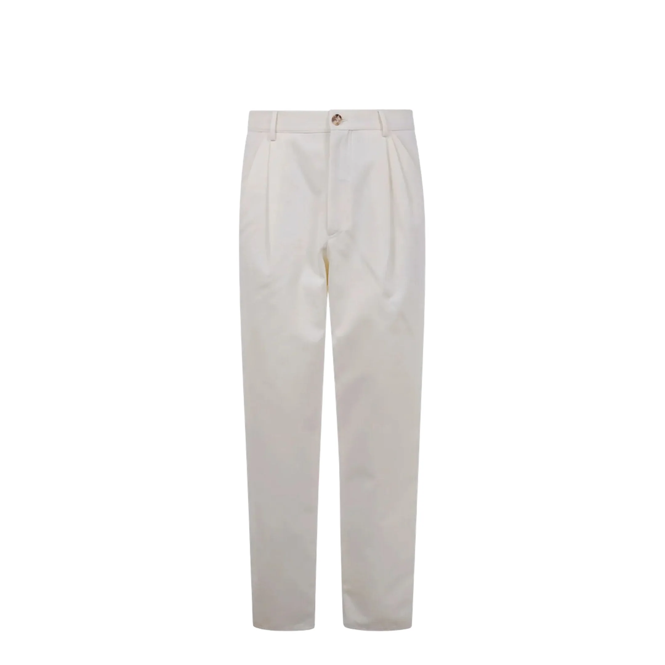 DOUBLE PIENCES CHINO TROUSERS WHITE - Image 4