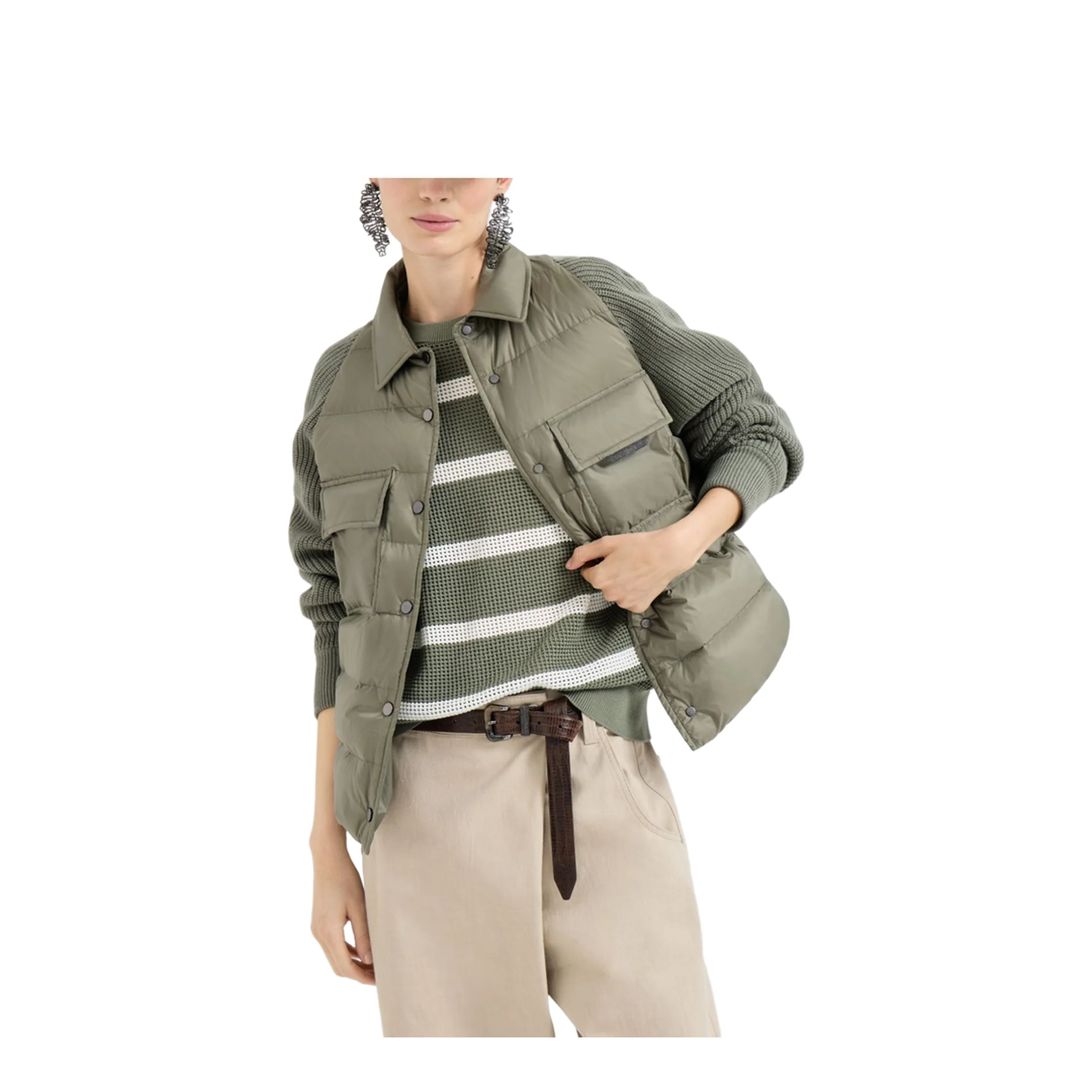 Nylon Down Jacket Green - Image 2