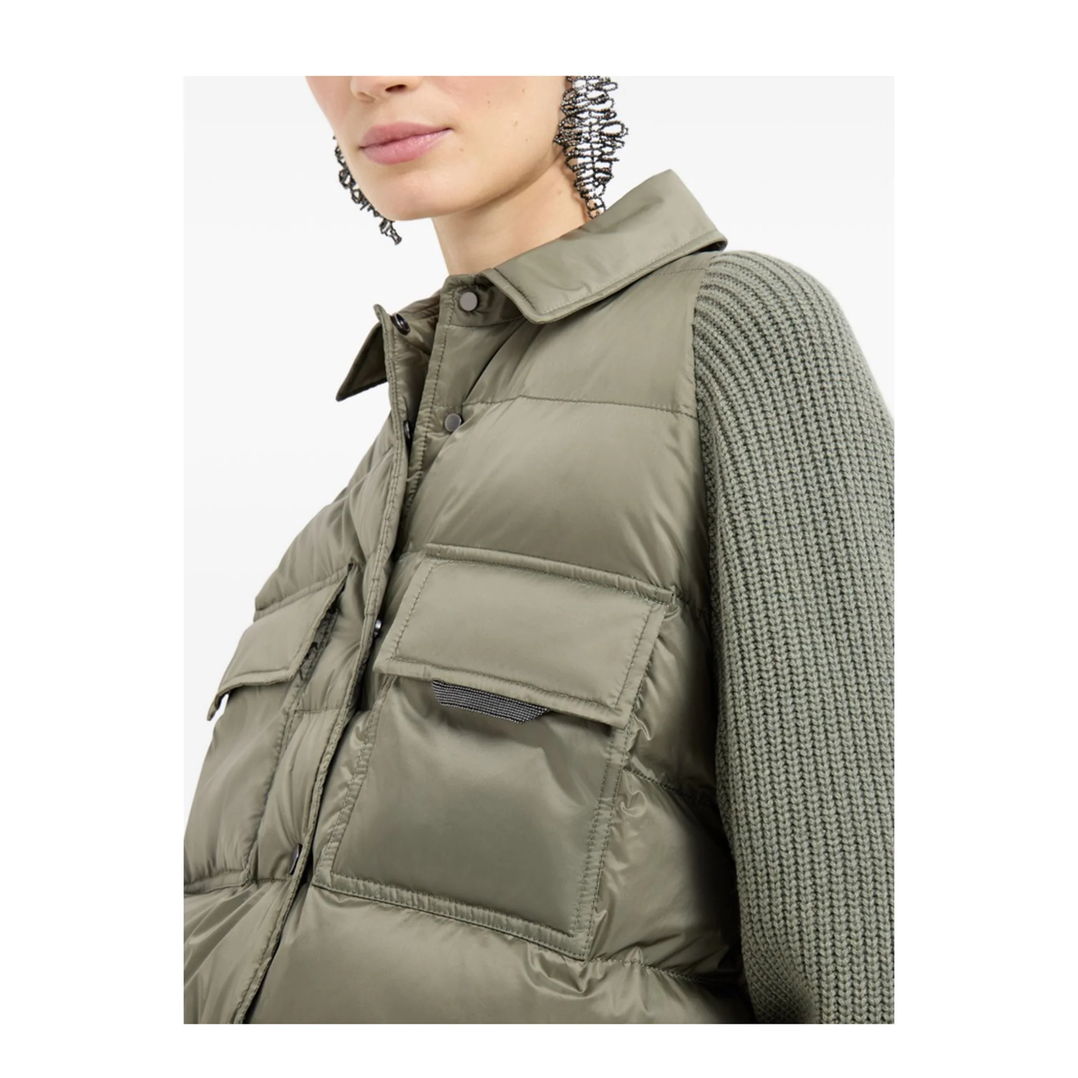 Nylon Down Jacket Green - Image 4