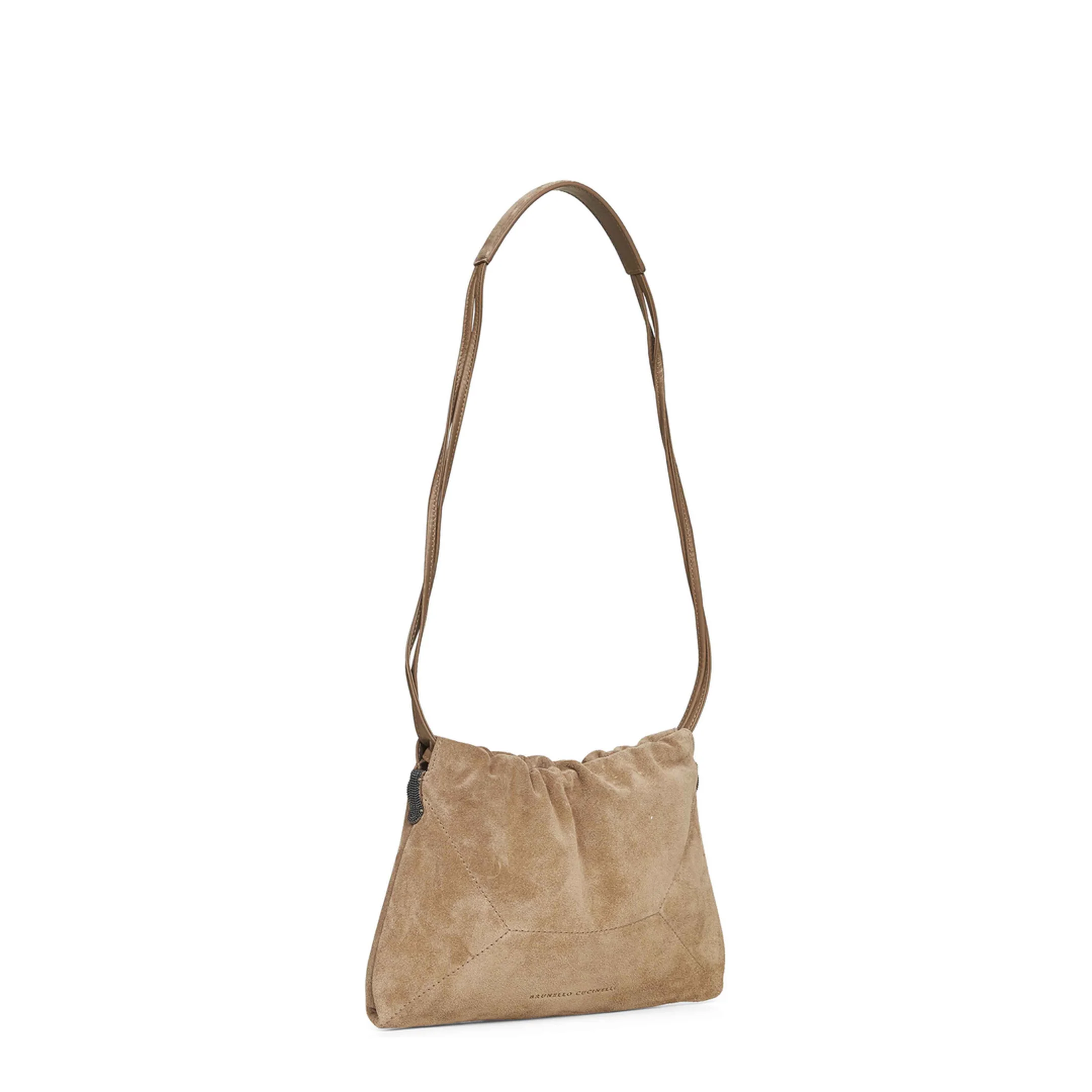 Duo Pouch Shoulder Bag in Suede - Image 2