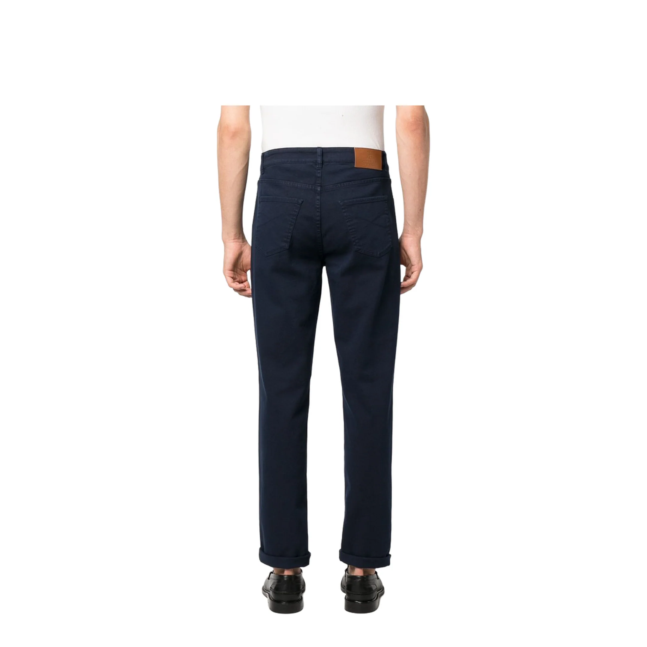 Dyed Denim Pants Dark Blue - Image 3