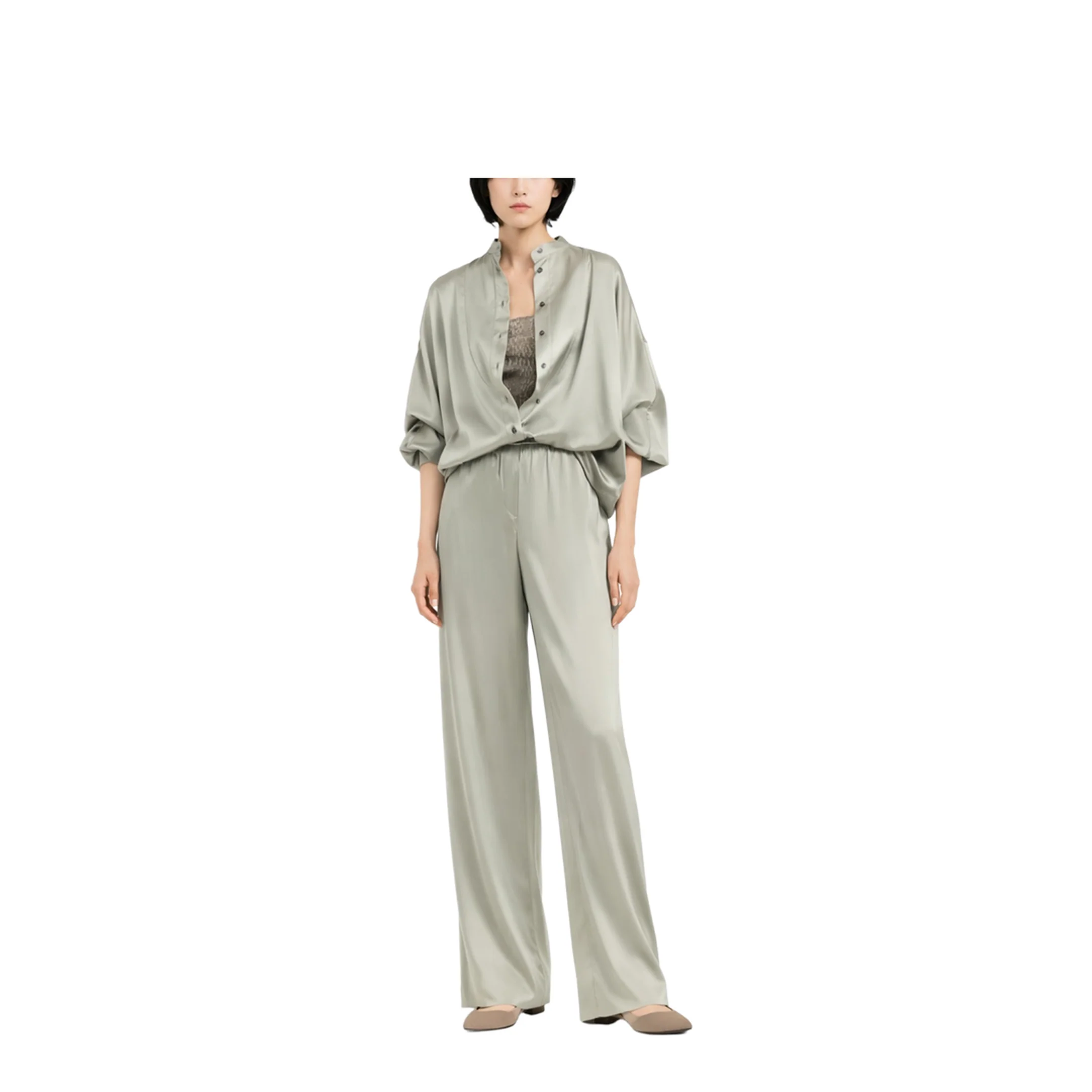 Elastic-Waistband Palazzo Pants - Image 2