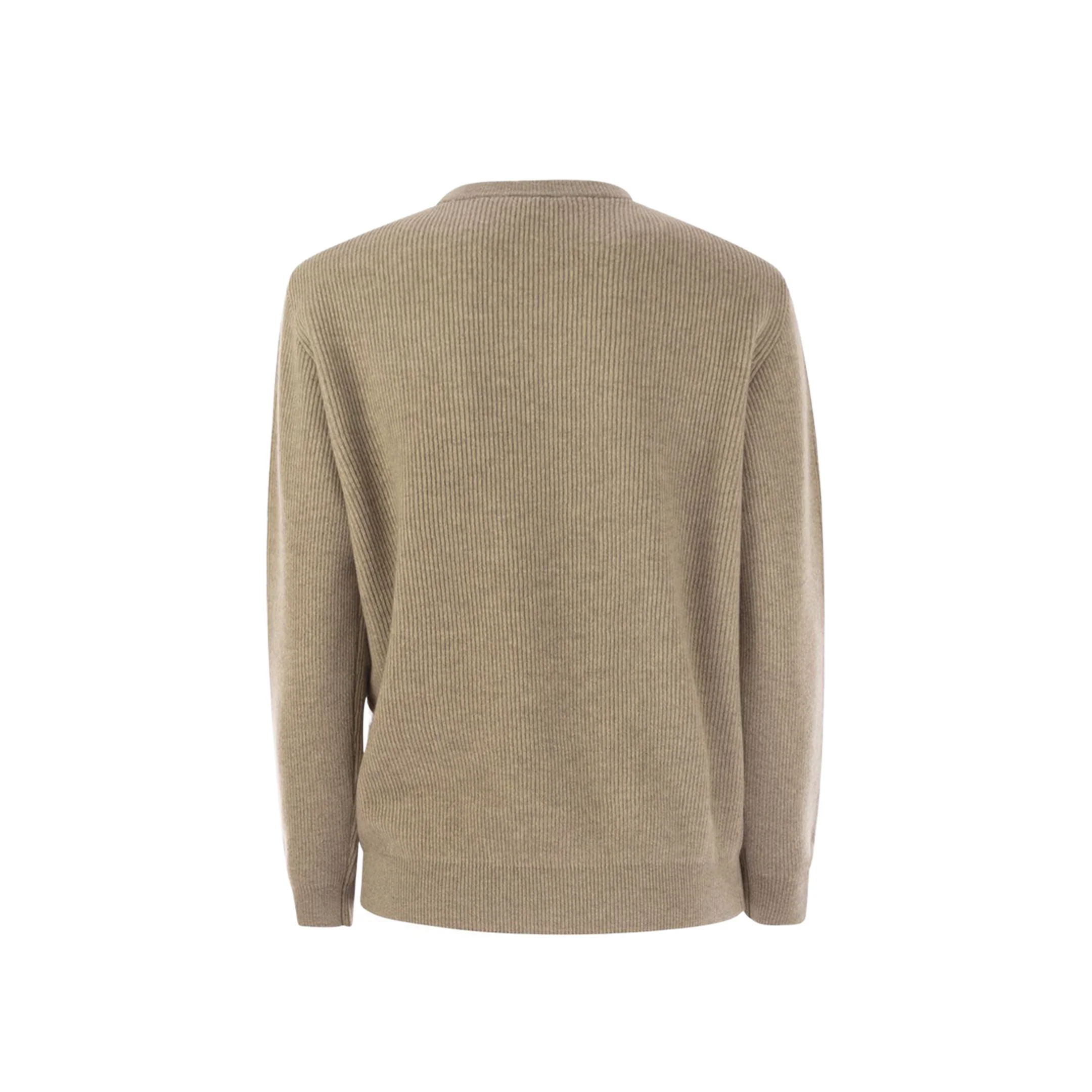 English Rib Cashmere Sweater with Monile - Image 2
