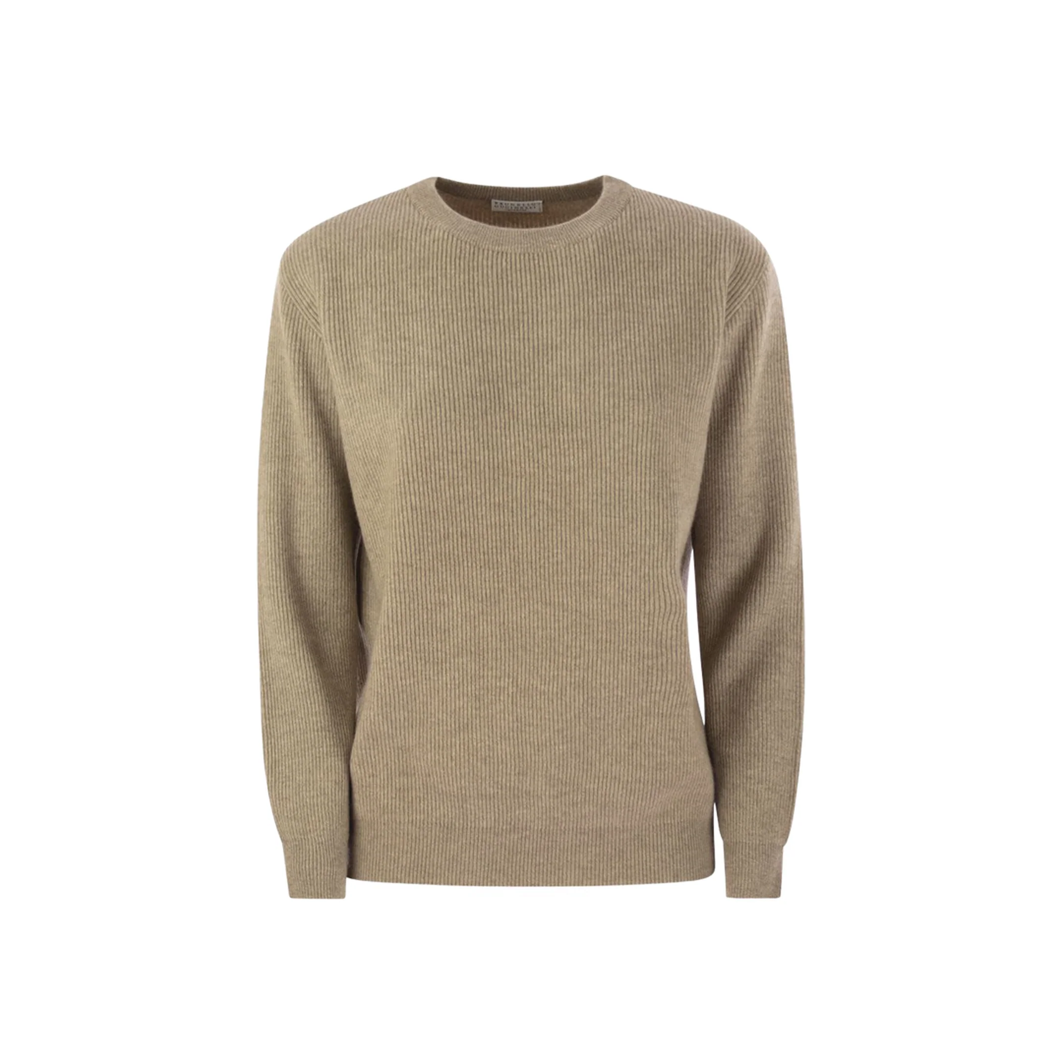 English Rib Cashmere Sweater with Monile - Image 5