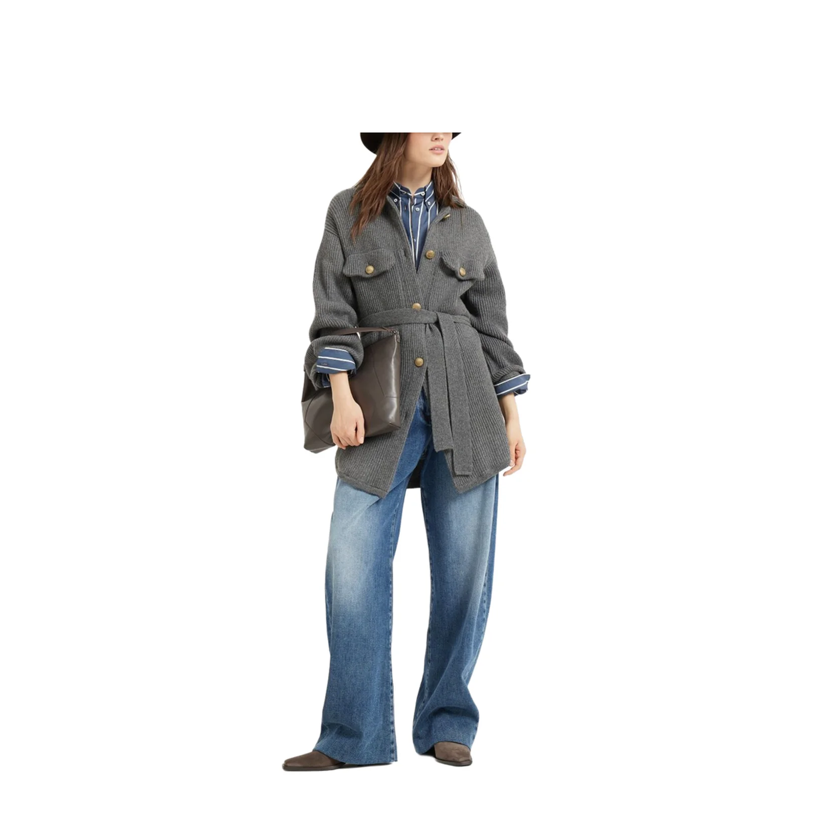 English Rib Knit Cardigan - Image 4