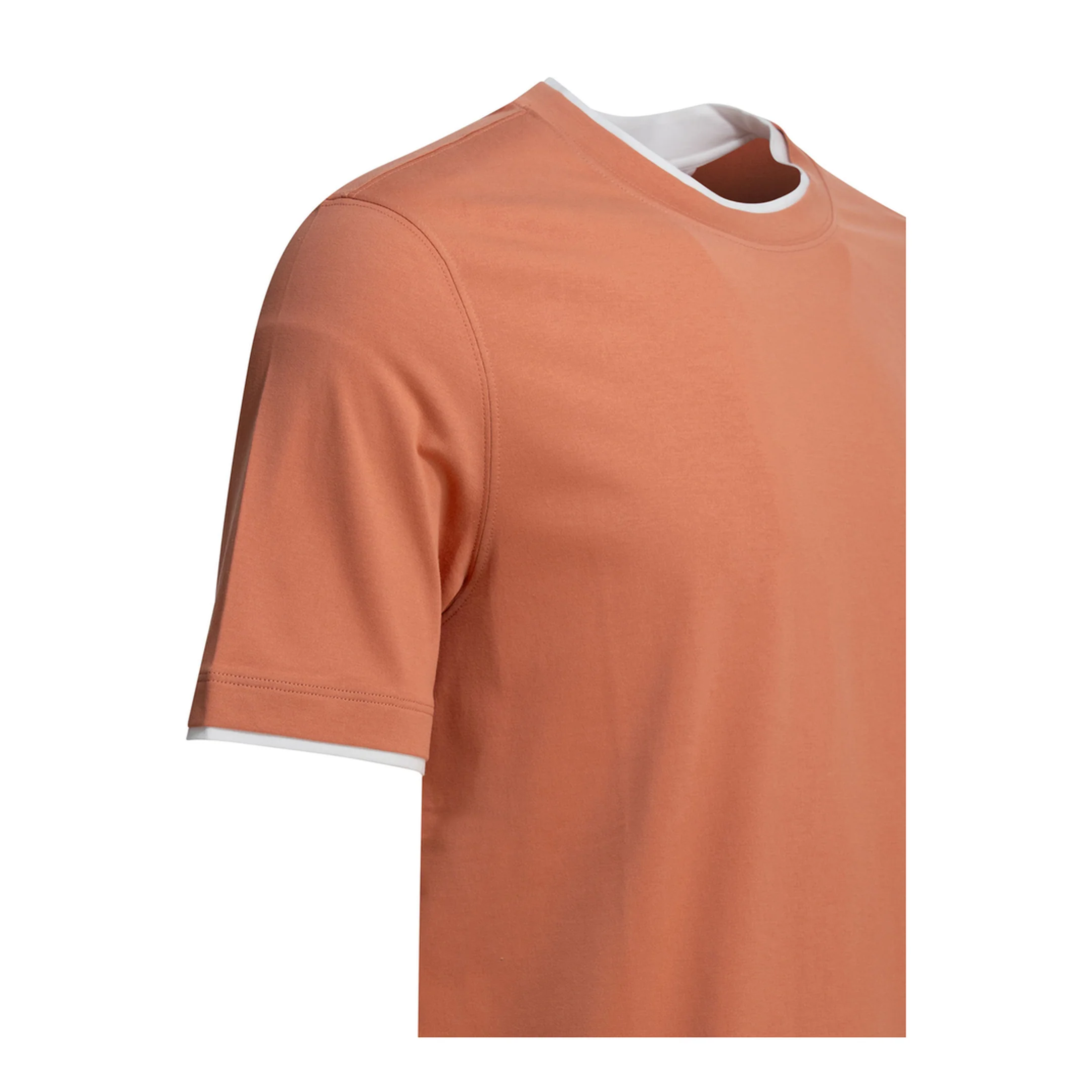 Faux Layering Crewneck T-Shirt Orange - Image 4