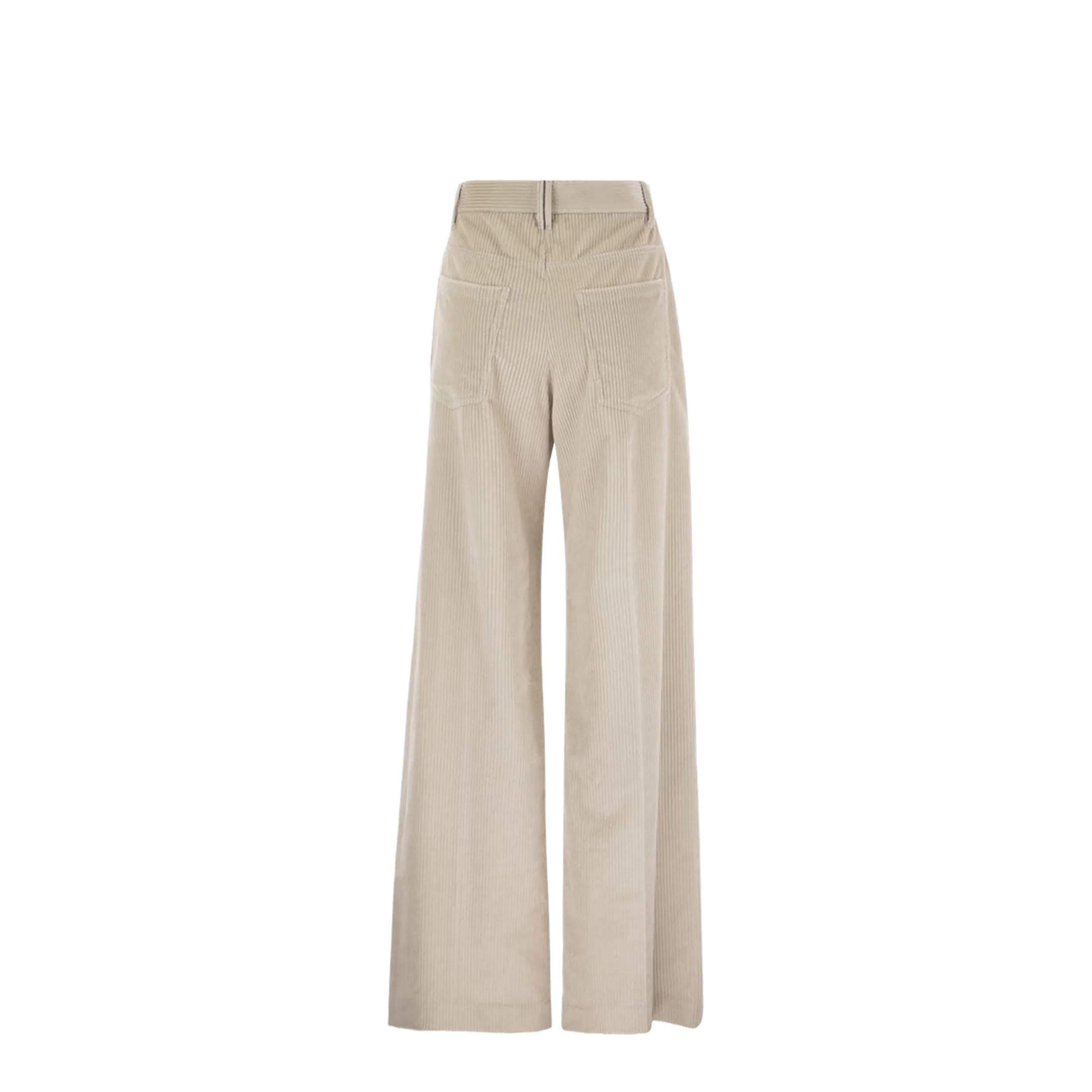Fluid Corduroy Sartorial Track Trousers with Jewellery - Image 5