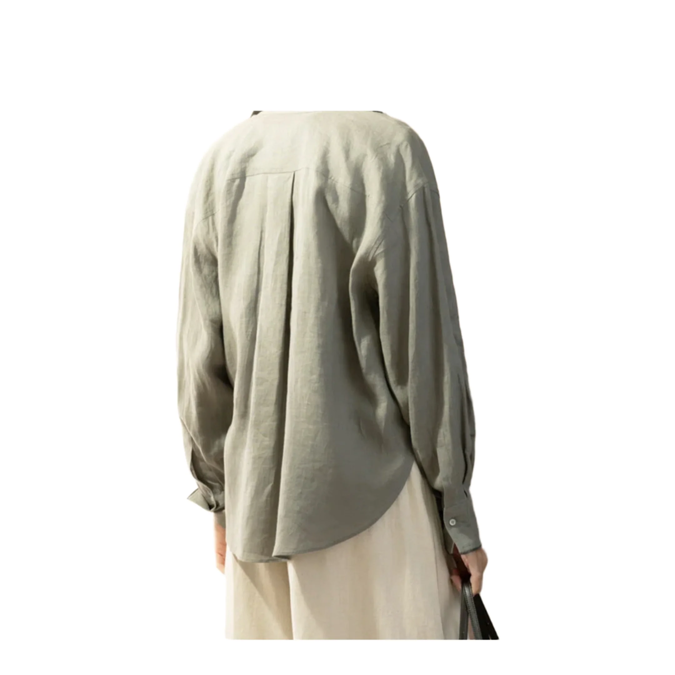 Grey Linen Shirt - Image 3