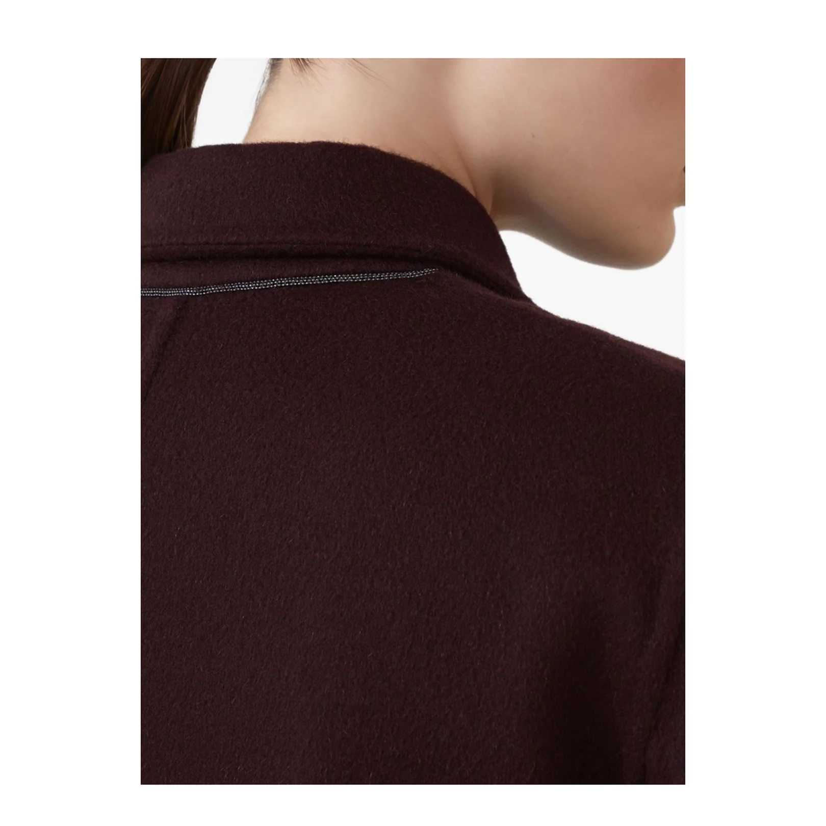 Handcrafted Coat in Burgundy - Image 5