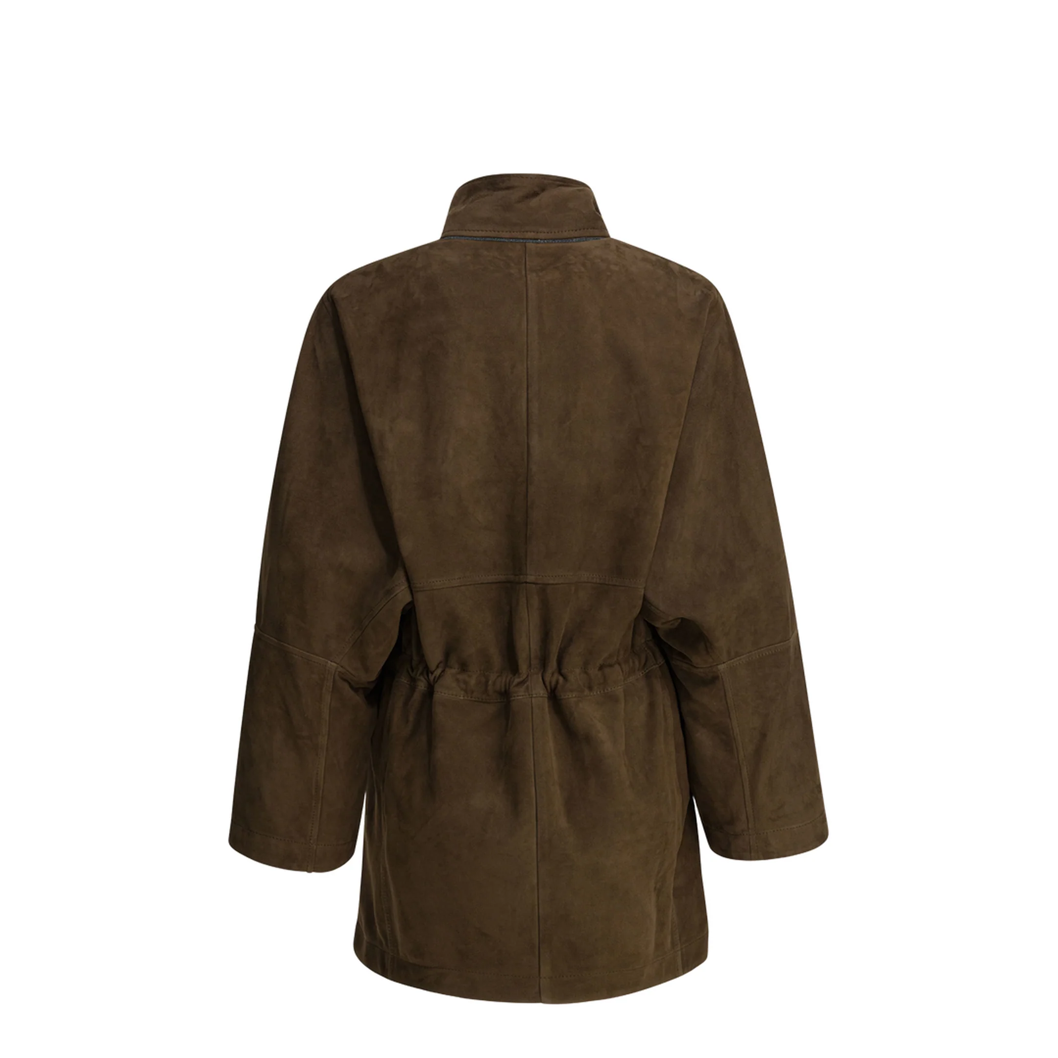 Suede Twill Safari Jacket Brown - Image 2