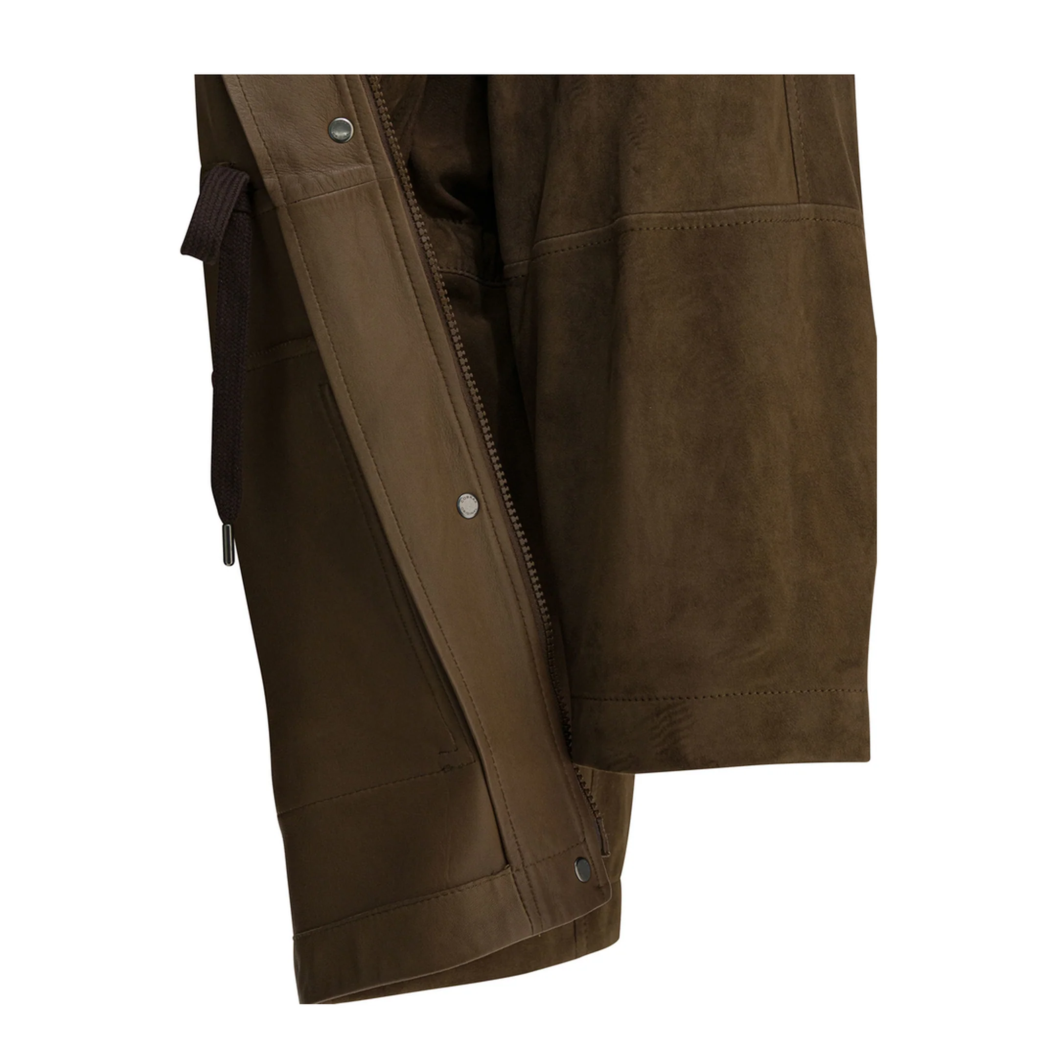 Suede Twill Safari Jacket Brown - Image 3