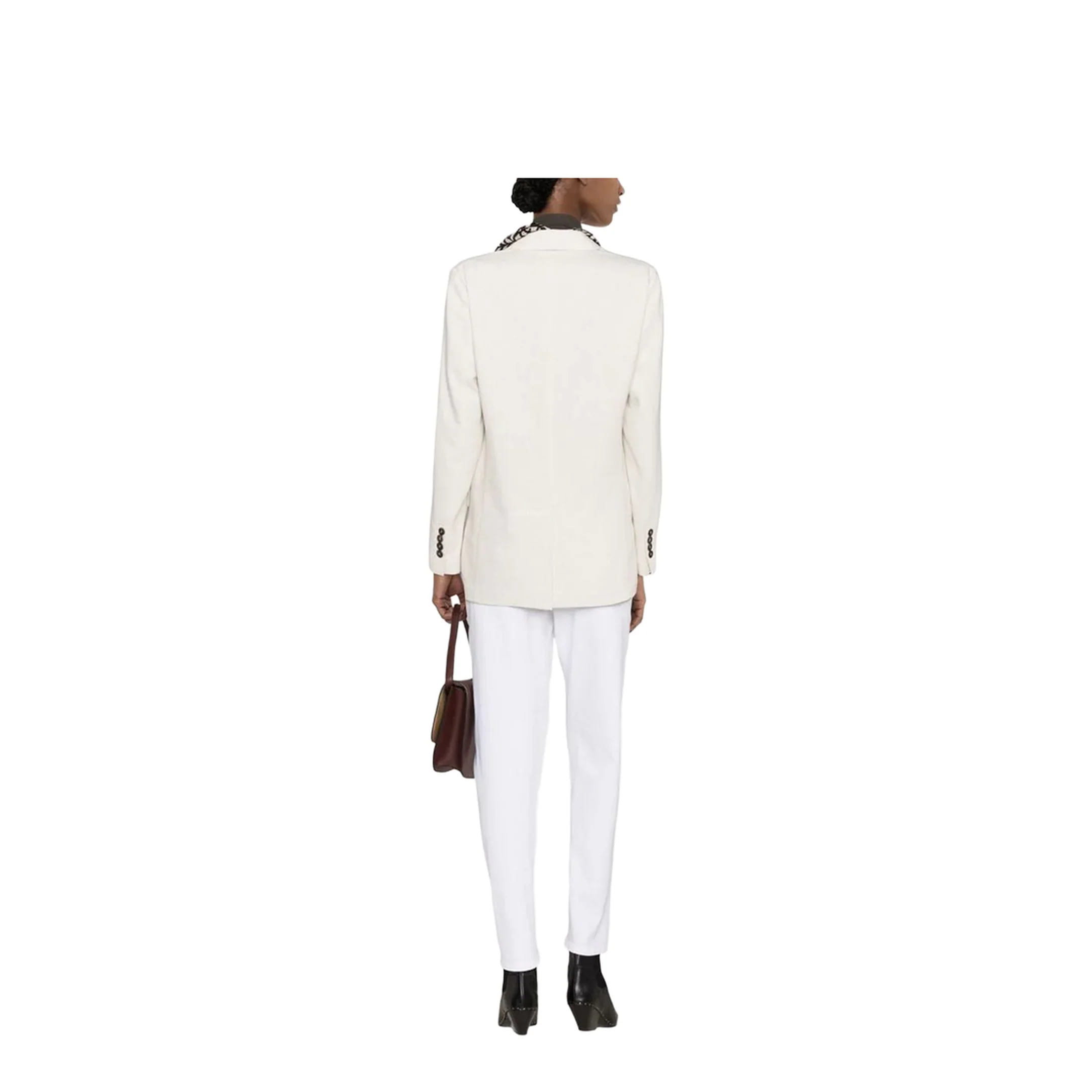Double-Breasted Blazer White - Image 3