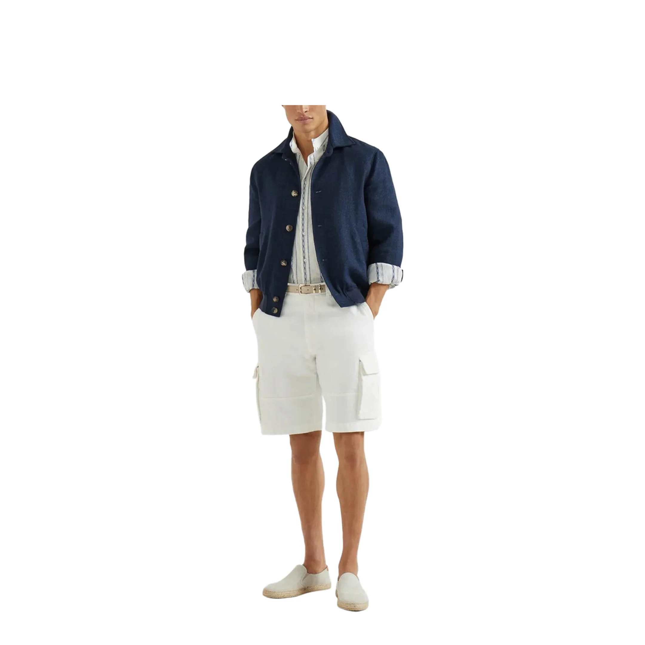Button Shirt Jacket Navy Blue - Image 2