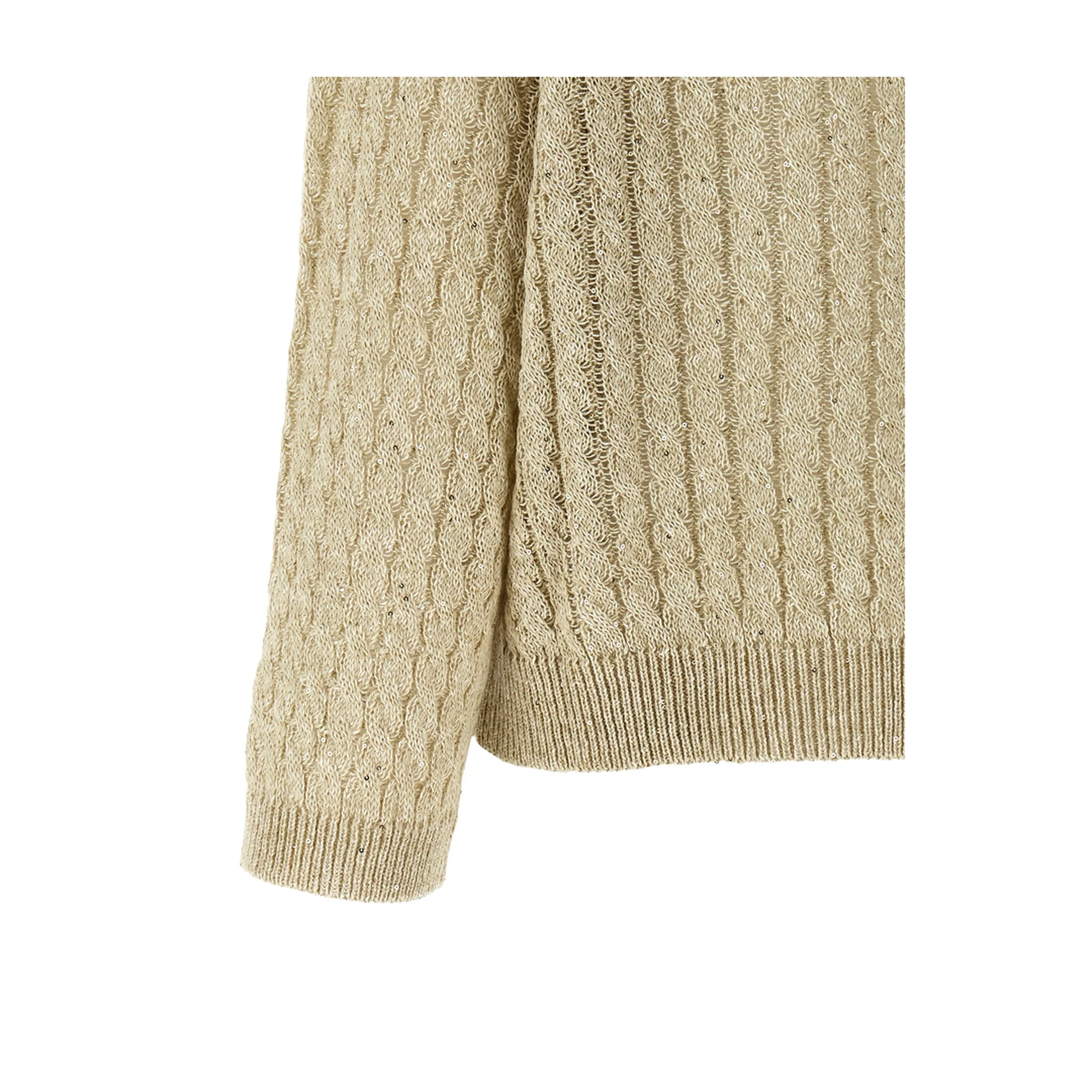 Women's Knitted Sweater Beige - Image 4