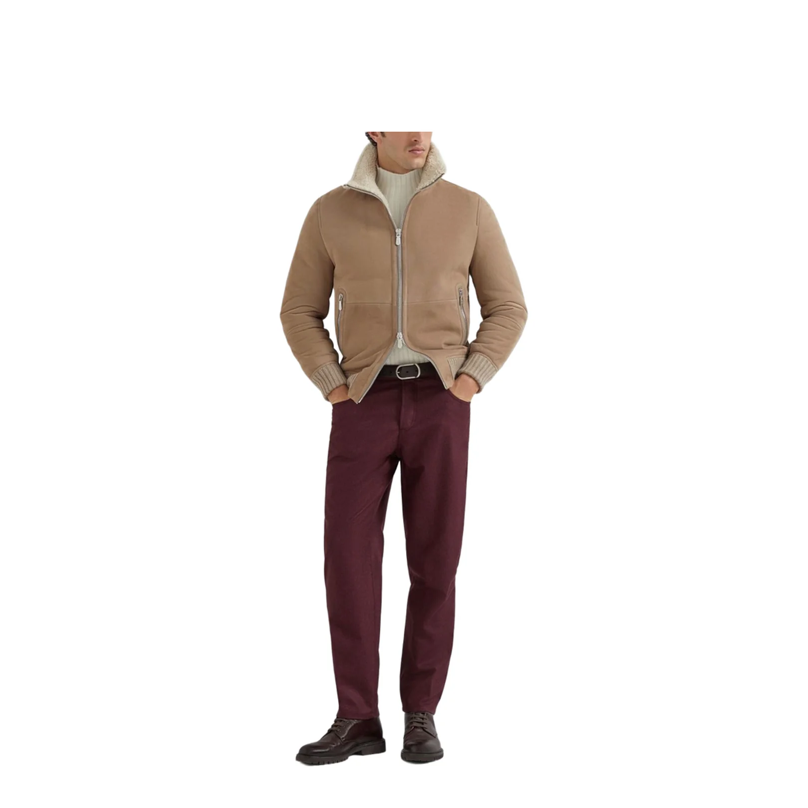 Leather Bomber Jacket - Image 3