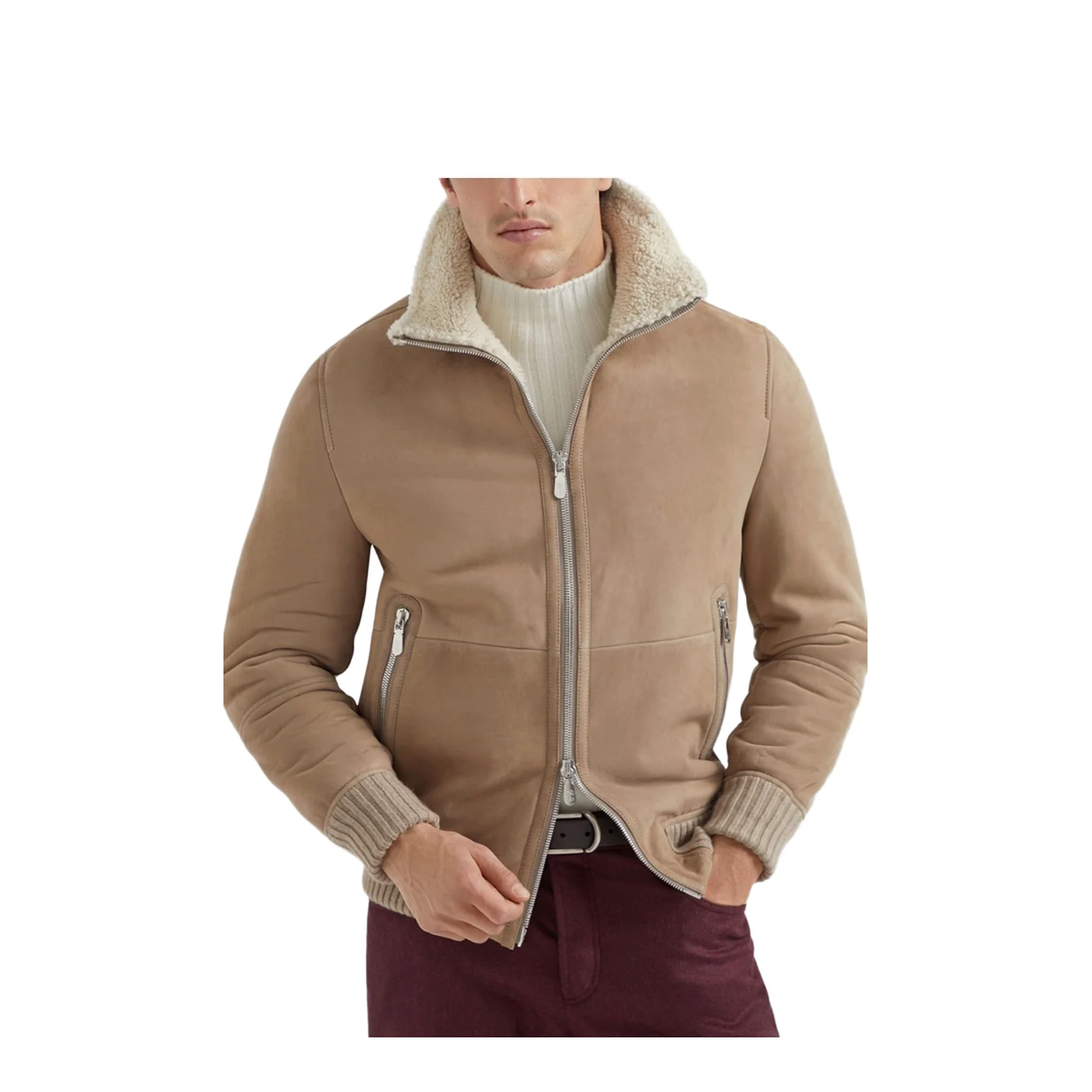 Leather Bomber Jacket - Image 4