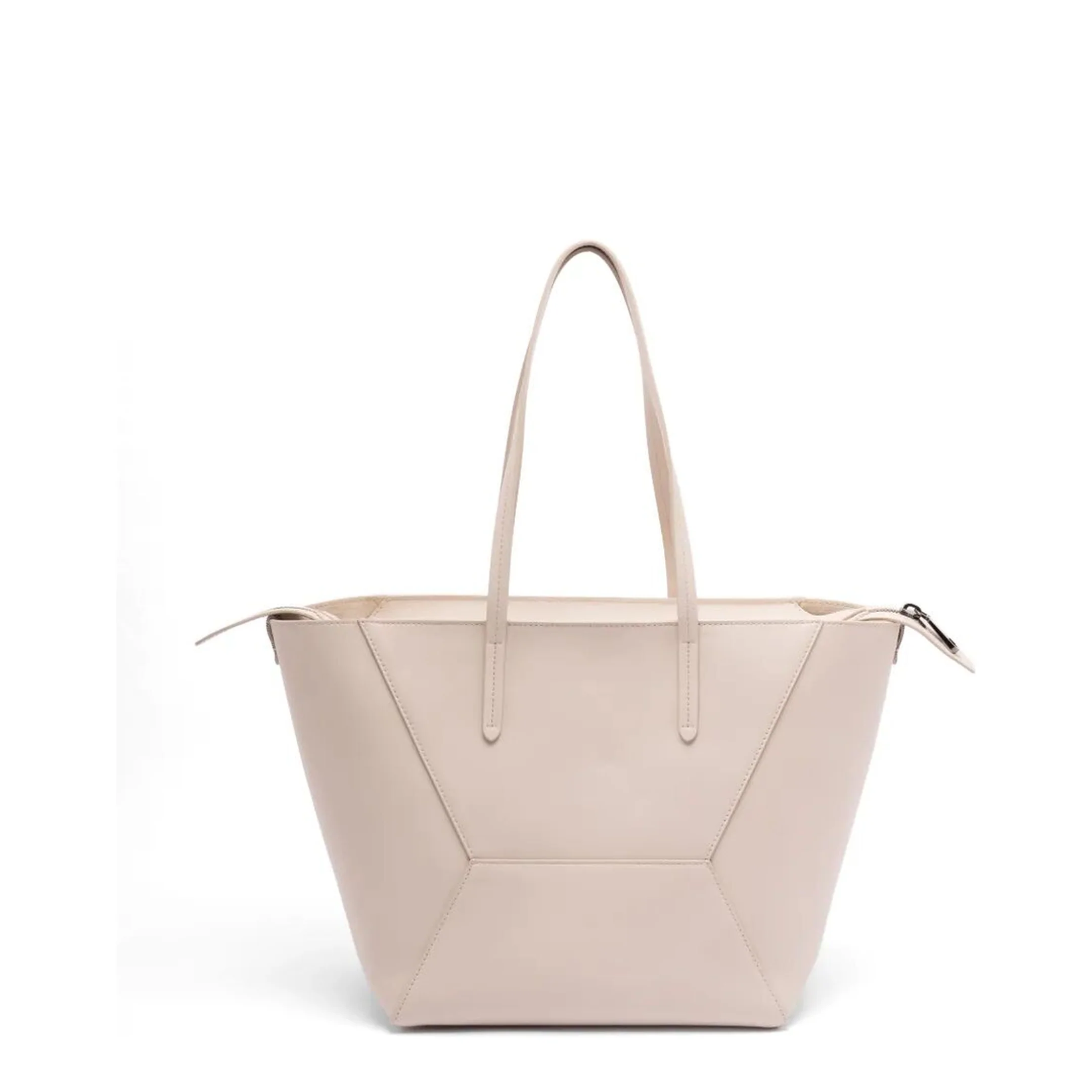 Duo Small Leather Tote Bag - Ivory - Image 2